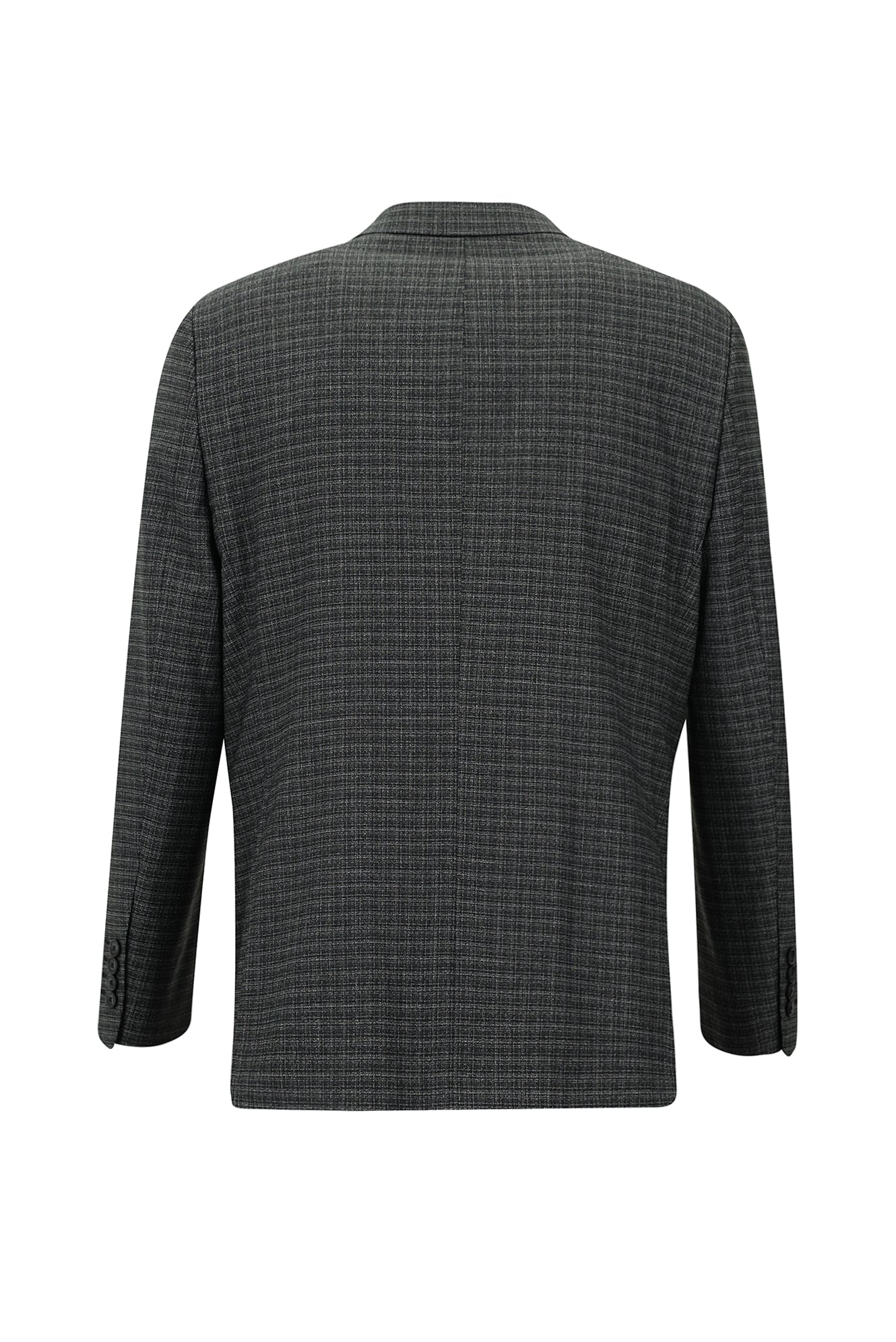 Siyah 4 Drop Relaxed Fit Rahat Kesim Desenli Takım Elbise - Image 3