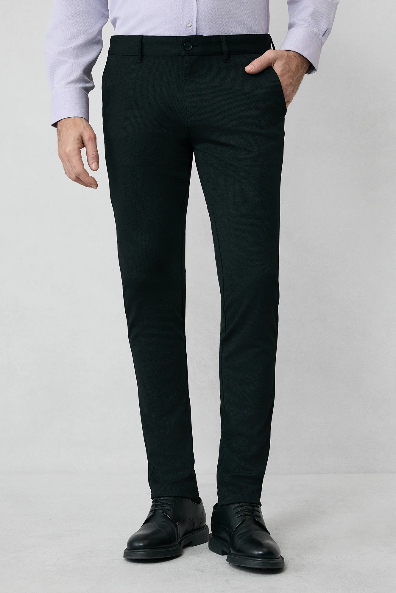 Siyah Relaxed Fit Rahat Kesim 4 Mevsim Esnek Chino Spor Pantolon - Image 6