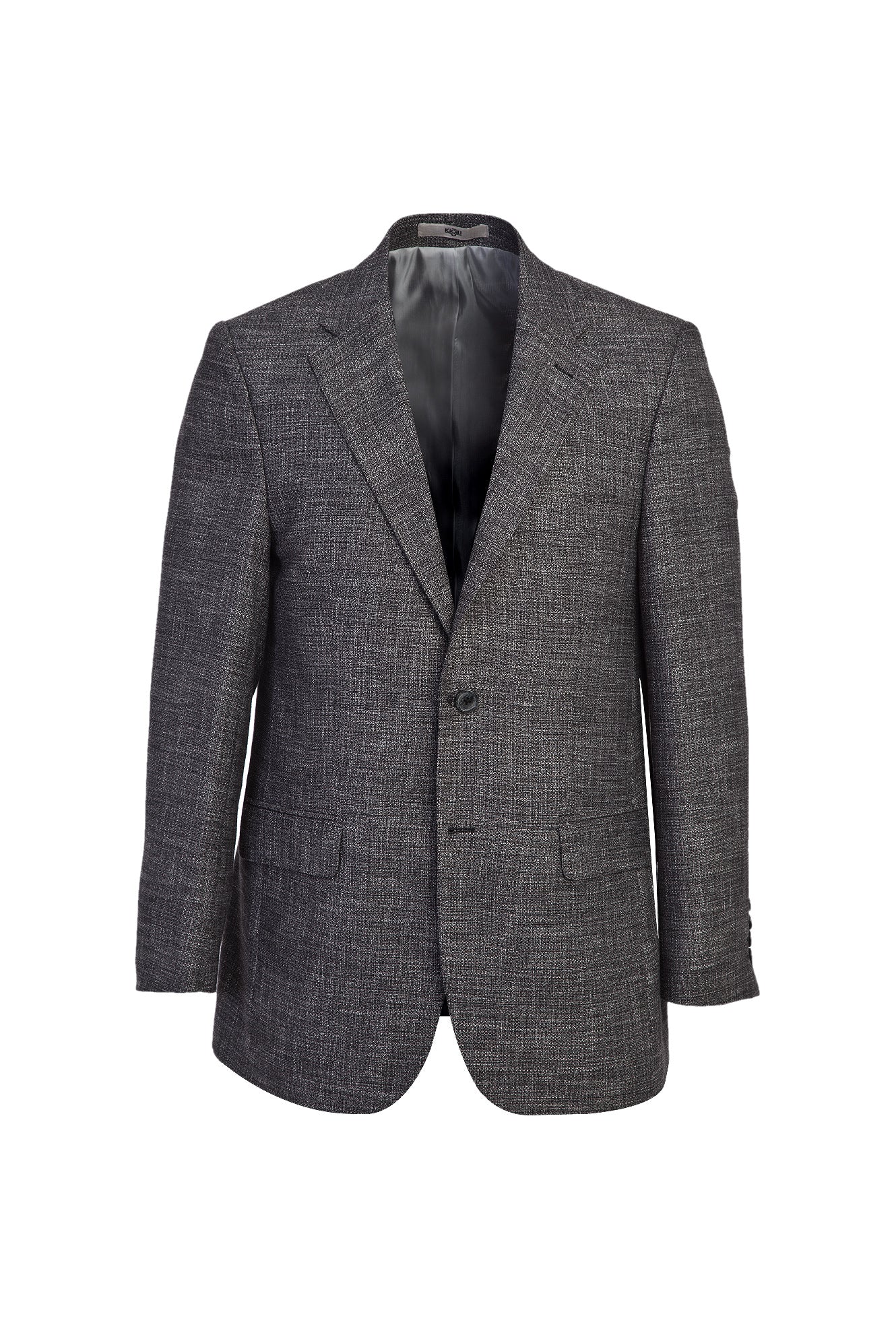 Siyah 4 Drop Relaxed Fit Rahat Kesim Klasik Desenli Ceket