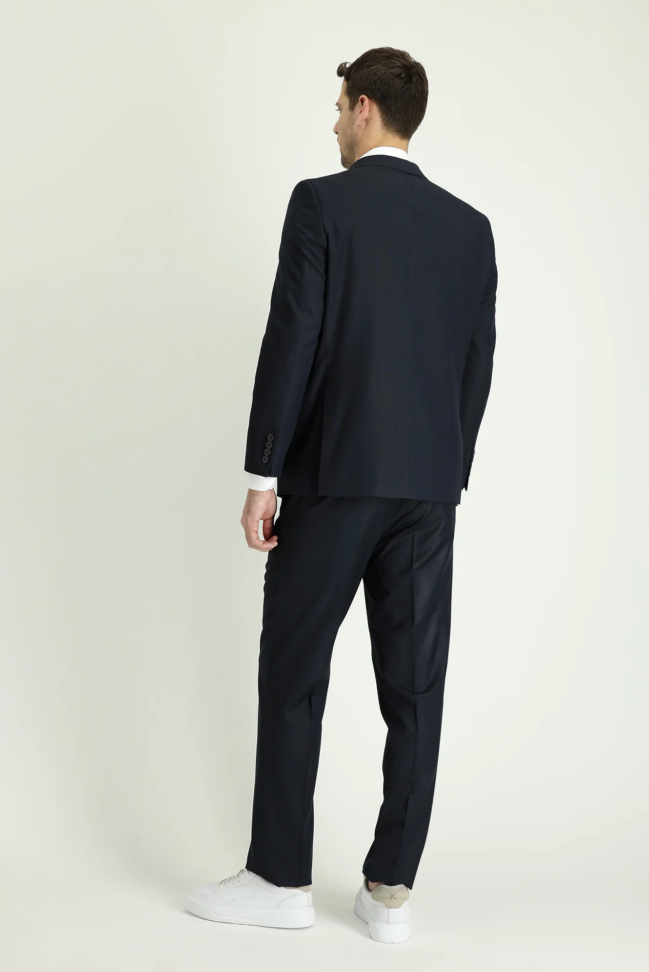 Siyah 4 Drop Relaxed Fit Rahat Kesim Desenli Takım Elbise - Image 3