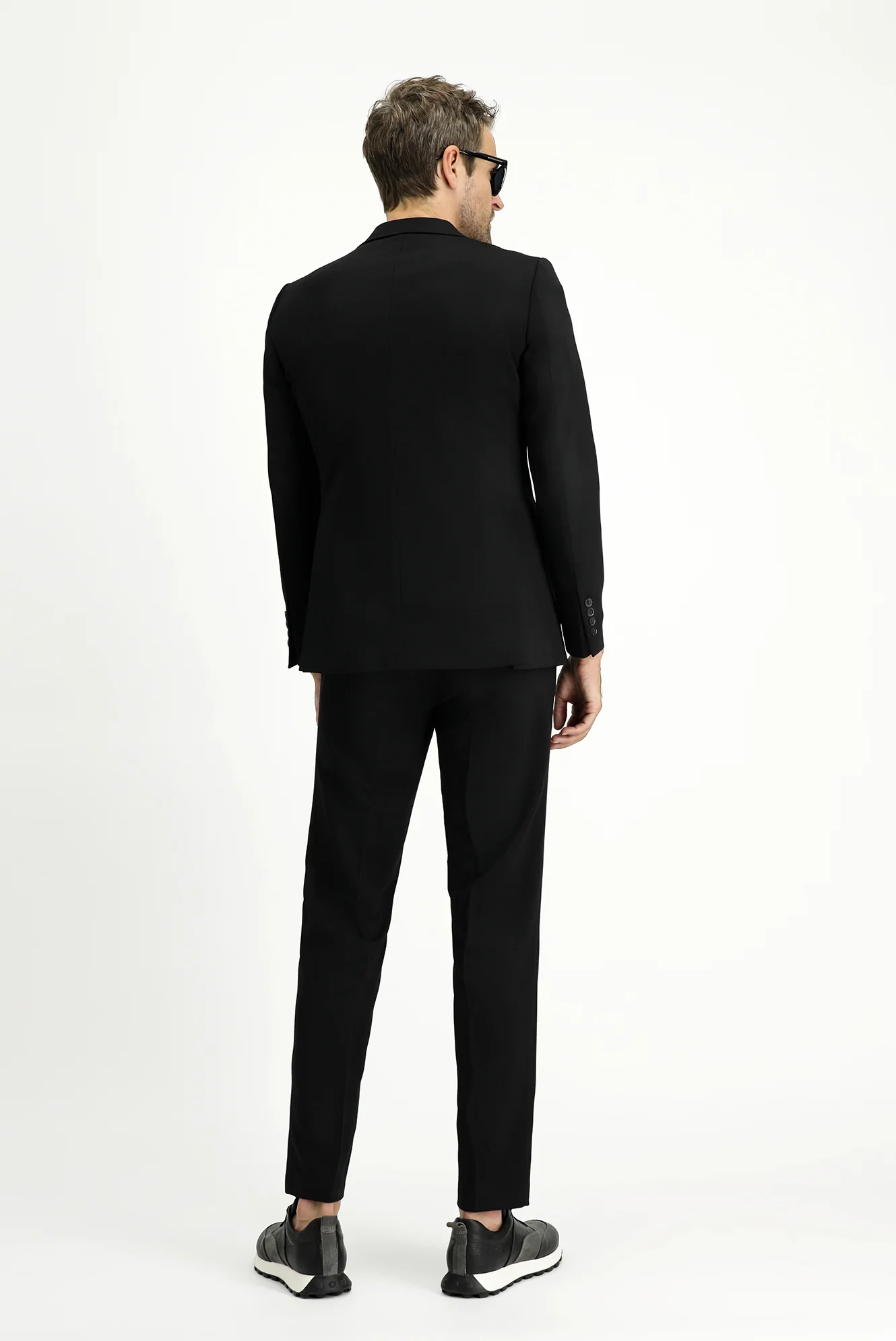 Siyah 4 Drop Relaxed Fit Rahat Kesim Mevsimlik Takım Elbise - Image 5