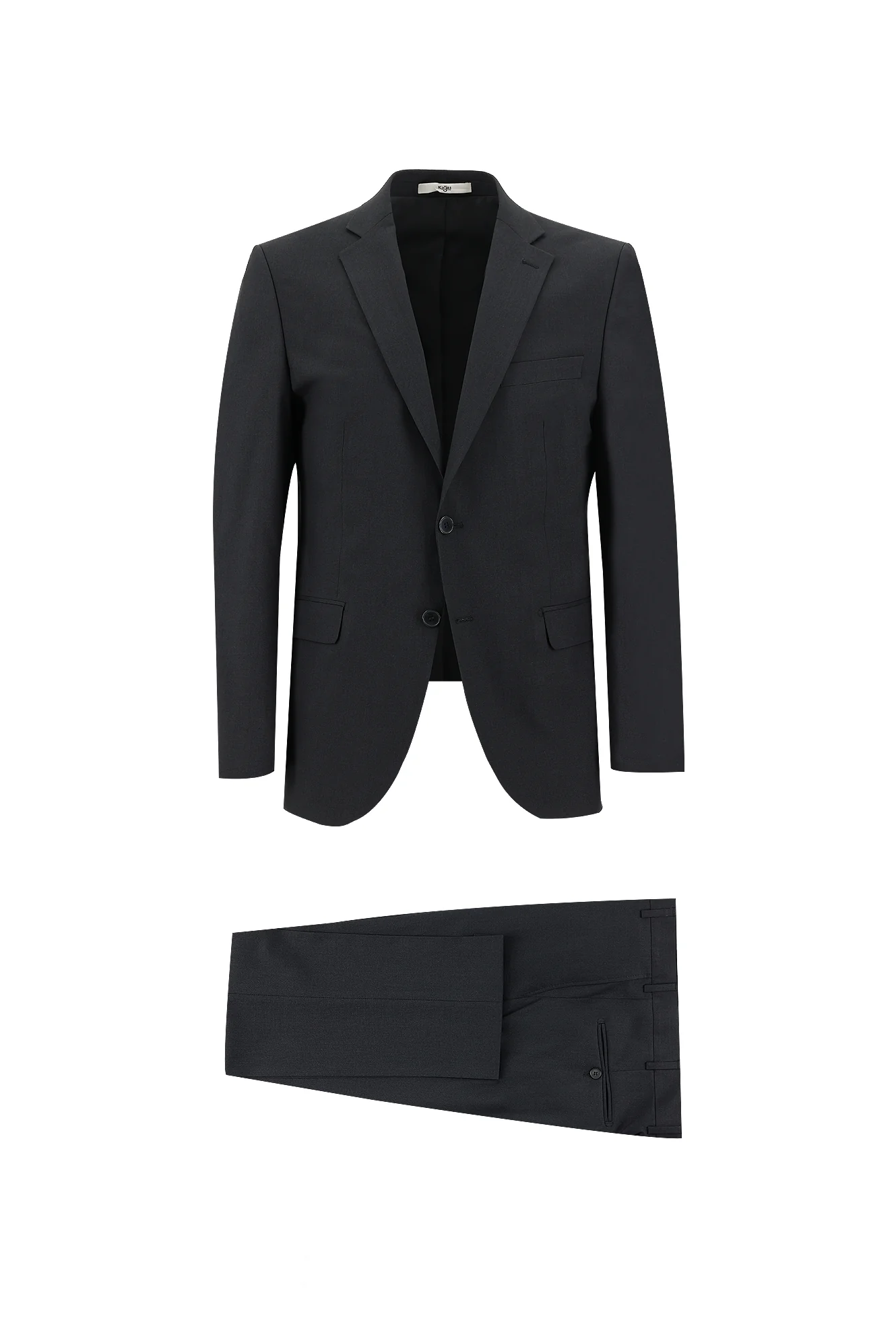 Siyah 4 Drop Relaxed Fit Rahat Kesim Takım Elbise