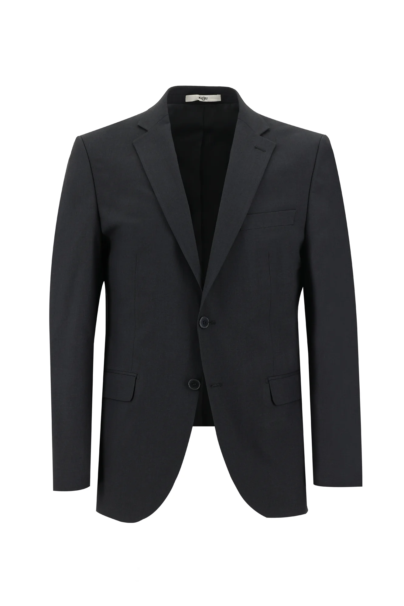 Siyah 4 Drop Relaxed Fit Rahat Kesim Takım Elbise - Image 2