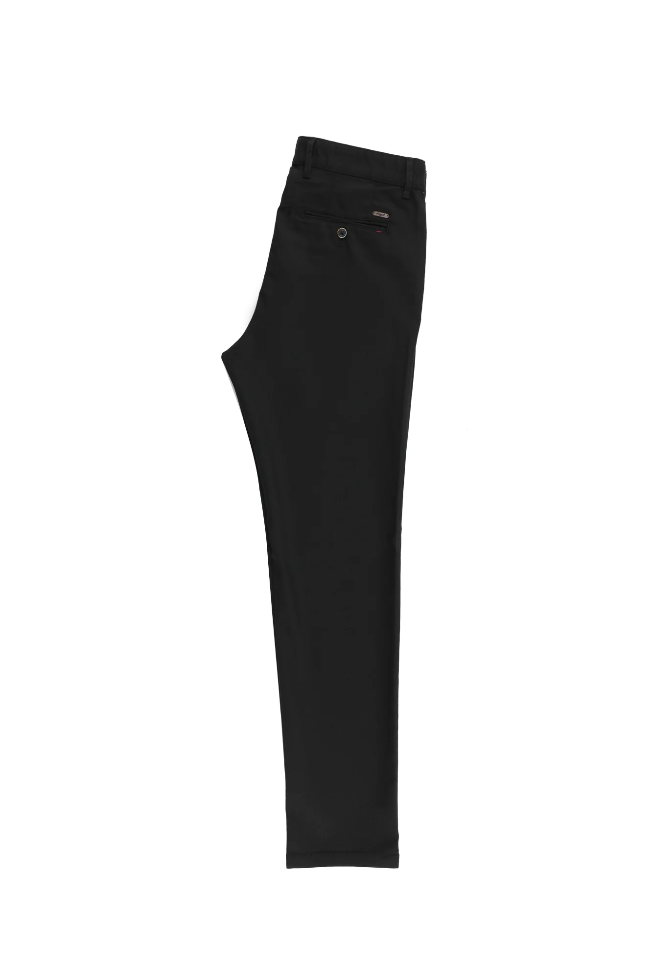 Siyah Relaxed Fit Rahat Kesim Likralı Kanvas / Chino Pantolon - Image 2