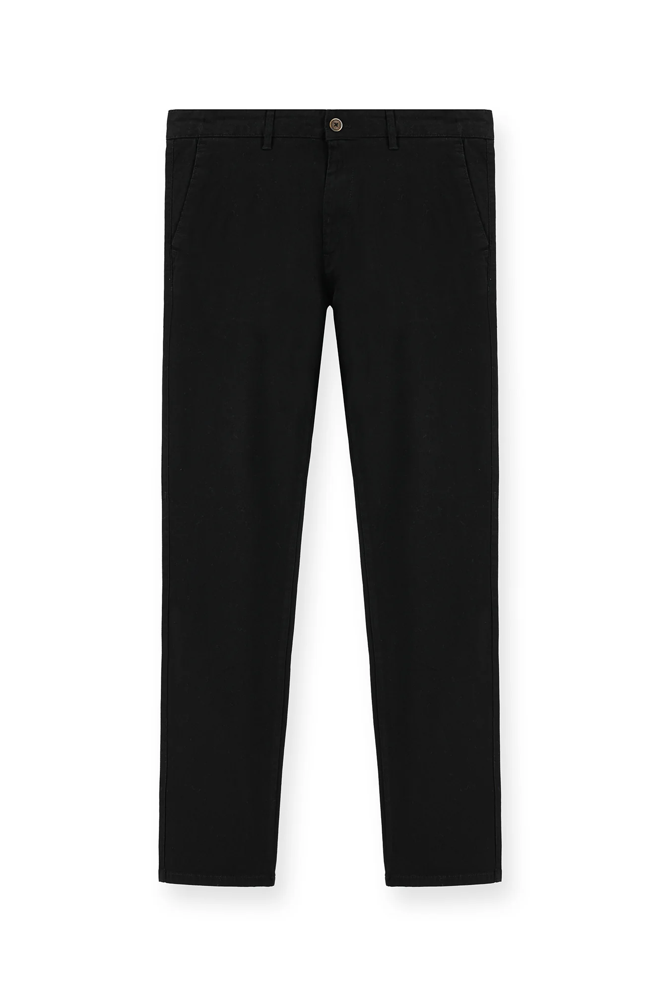 Siyah Relaxed Fit Rahat Kesim Likralı Kanvas / Chino Pantolon - Image 6