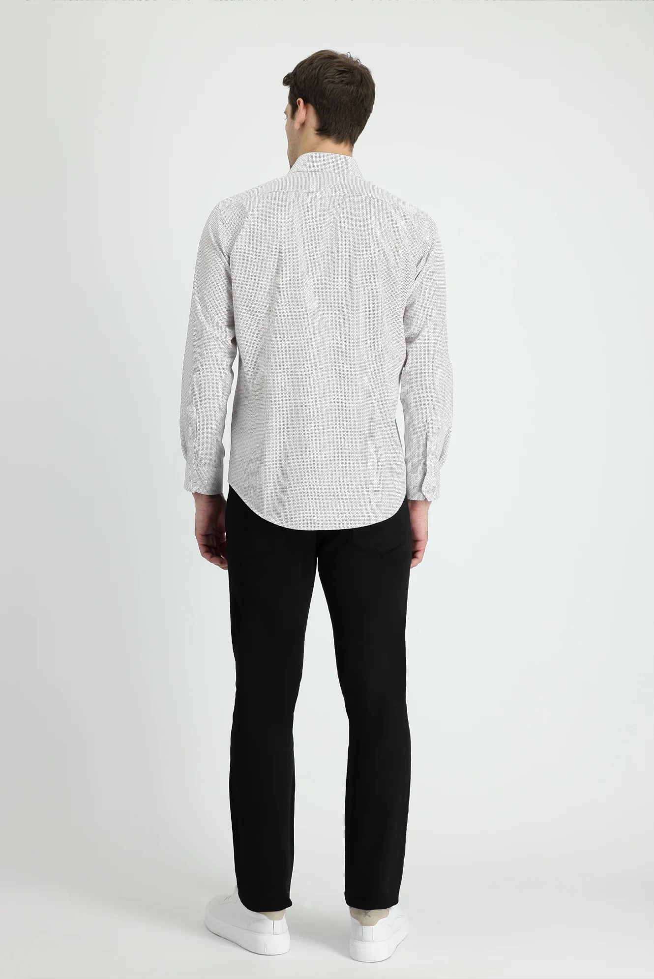 Siyah Relaxed Fit Rahat Kesim Likralı Kanvas / Chino Pantolon - Image 4