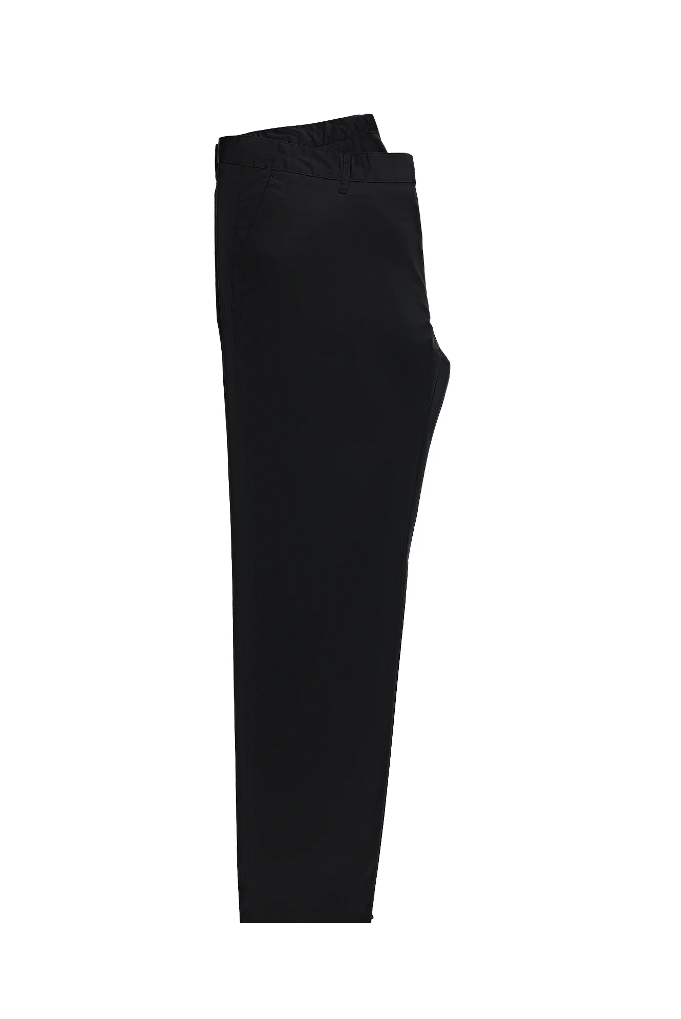Siyah Relaxed Fit Rahat Kesim Likralı Kanvas / Chino Pantolon - Image 2