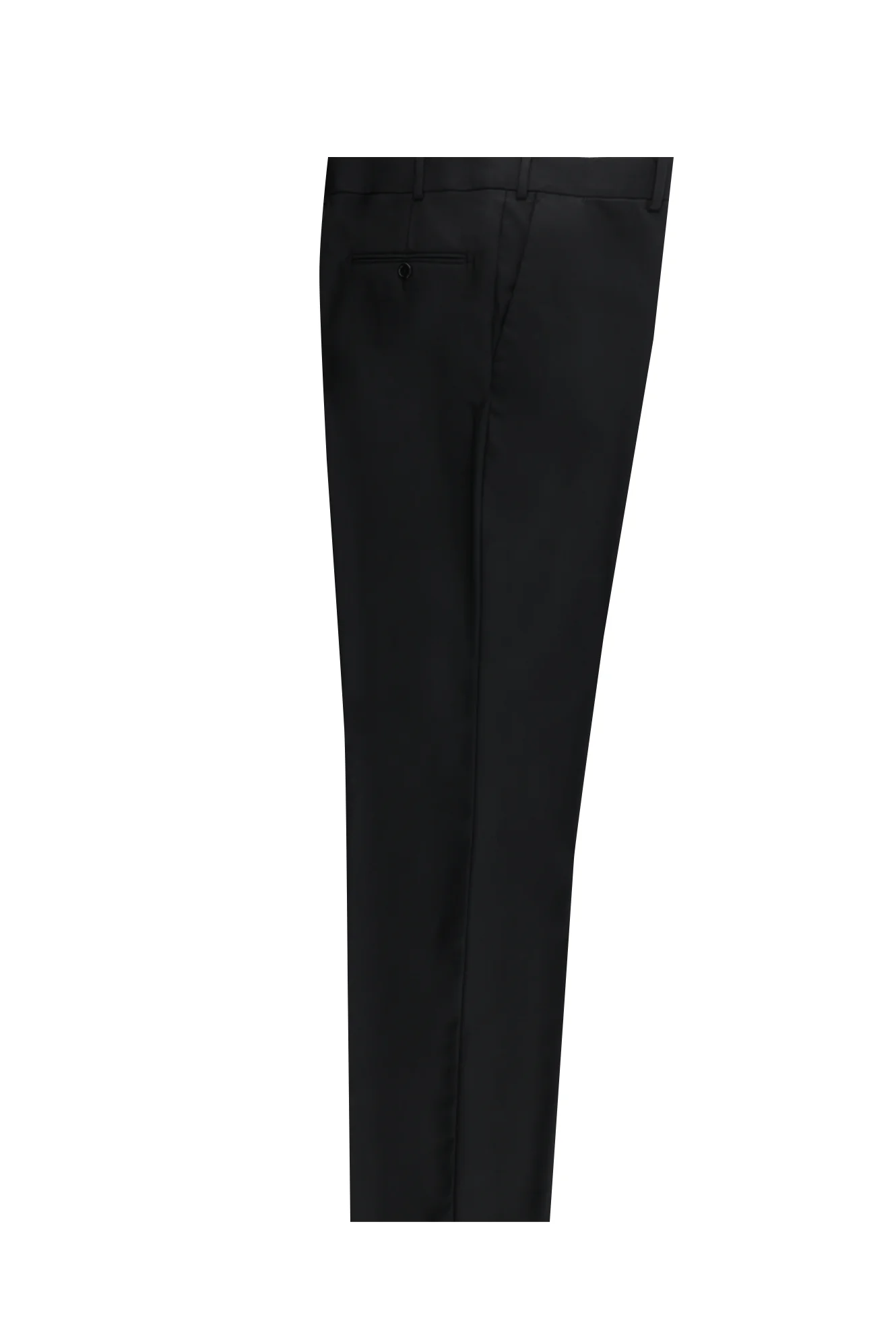 Siyah 4 Drop Relaxed Fit Rahat Kesim Yünlü Klasik Kumaş Pantolon