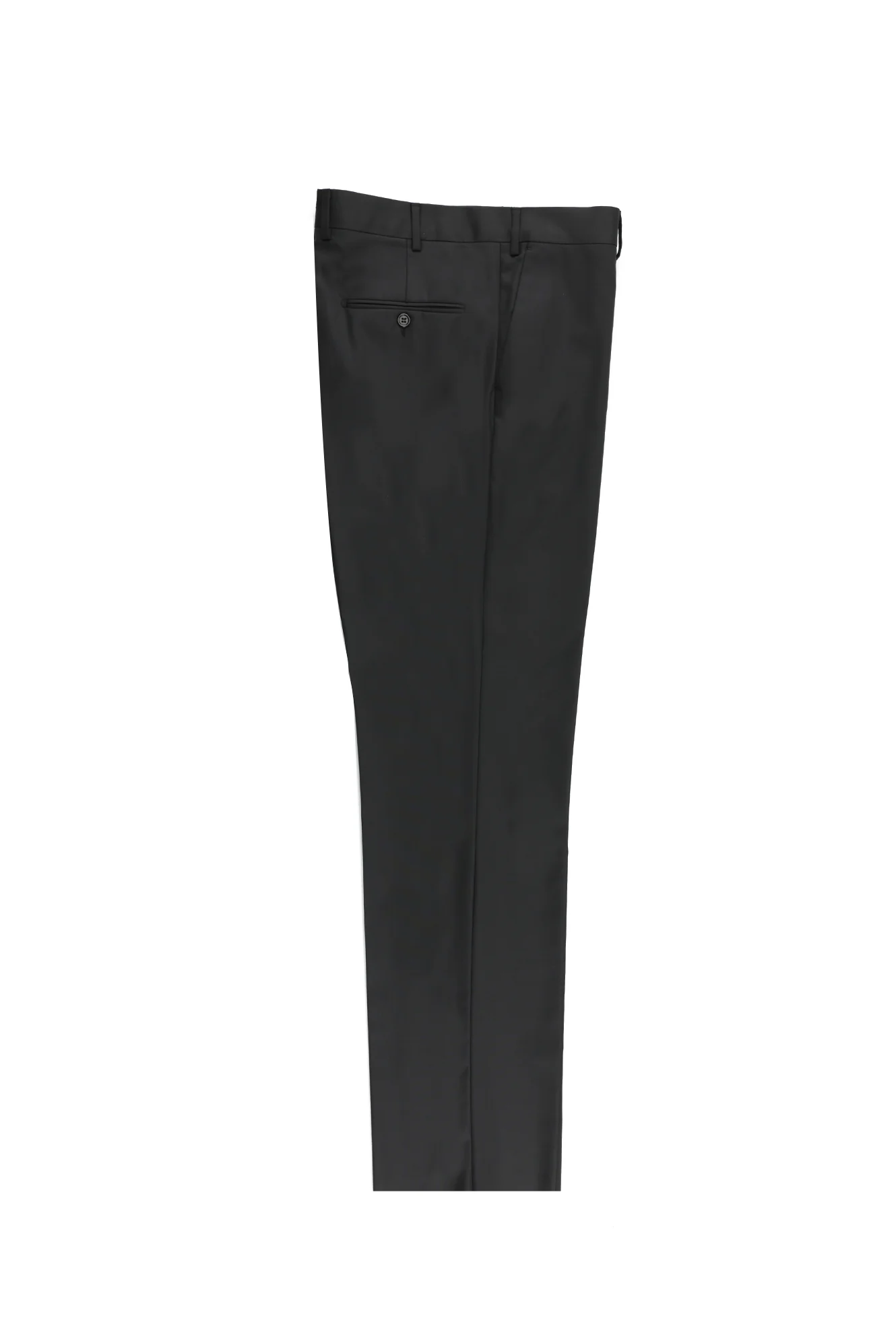 Siyah 4 Drop Relaxed Fit Rahat Kesim Yünlü Klasik Kumaş Pantolon