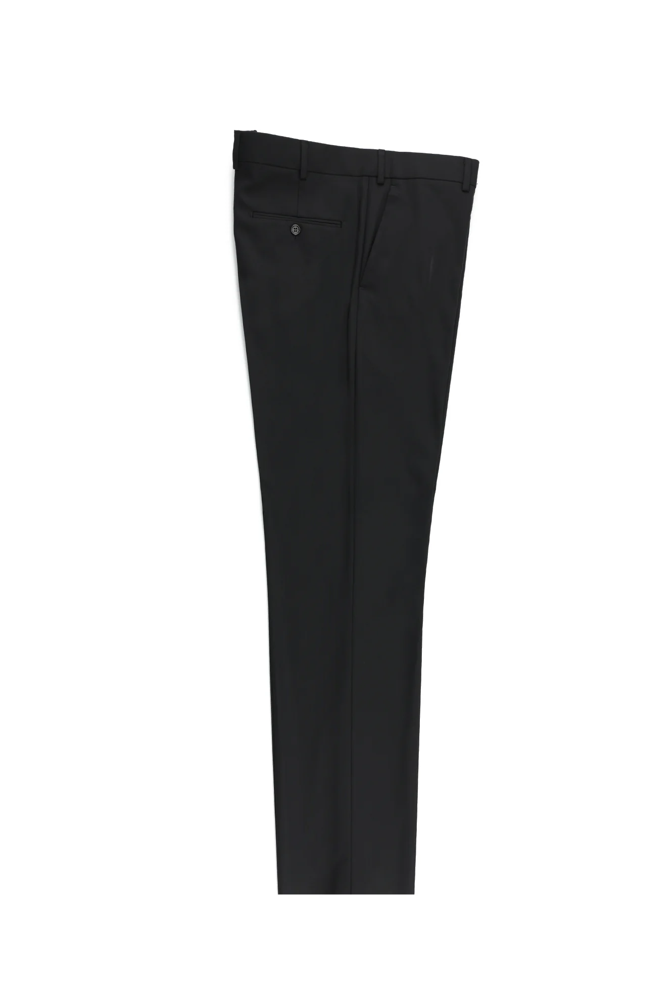Siyah 4 Drop Relaxed Fit Rahat Kesim Yünlü Klasik Kumaş Pantolon