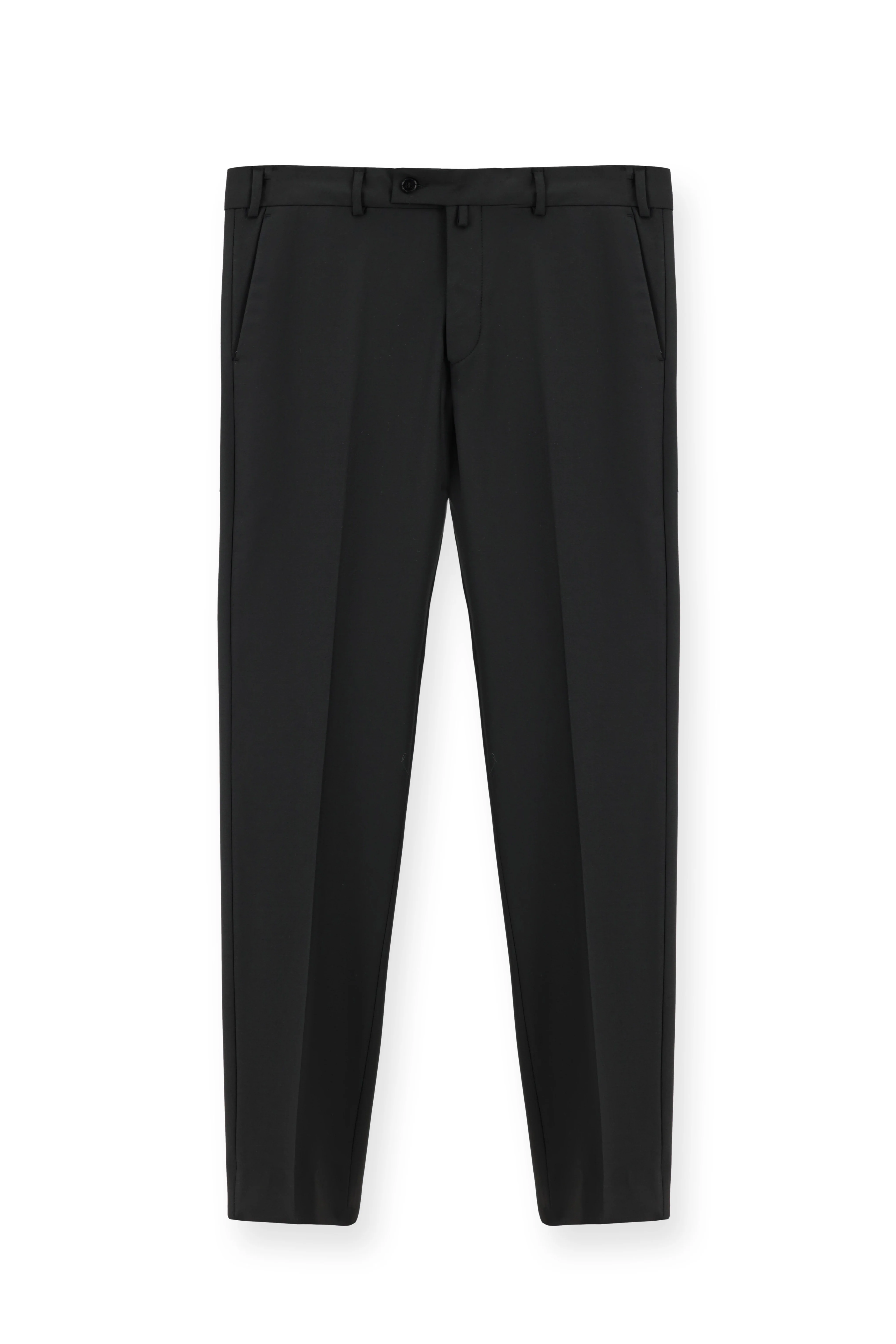 Siyah 4 Drop Relaxed Fit Rahat Kesim Yünlü Klasik Kumaş Pantolon - Image 7