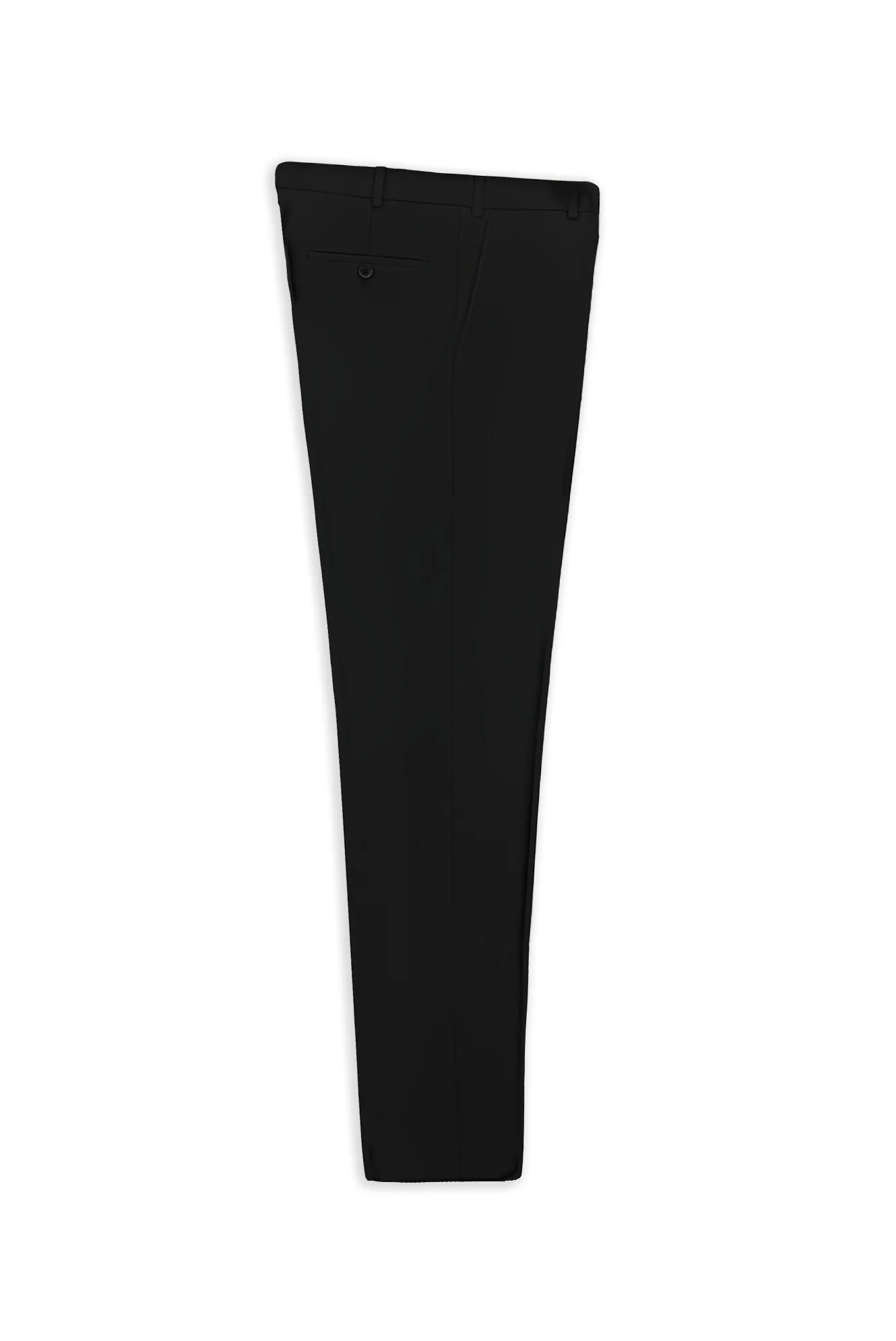Siyah 4 Drop Relaxed Fit Rahat Kesim Yünlü Klasik Kumaş Pantolon - Image 7