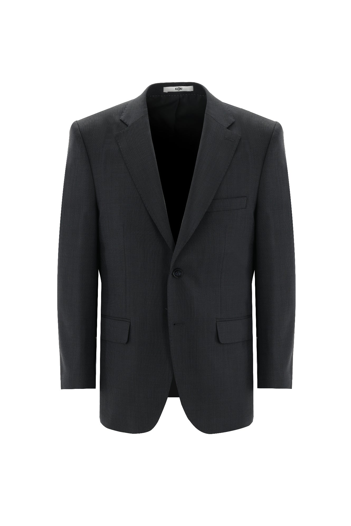 Siyah 4 Drop Relaxed Fit Rahat Kesim Yünlü Kuşgözü Takım Elbise - Image 2