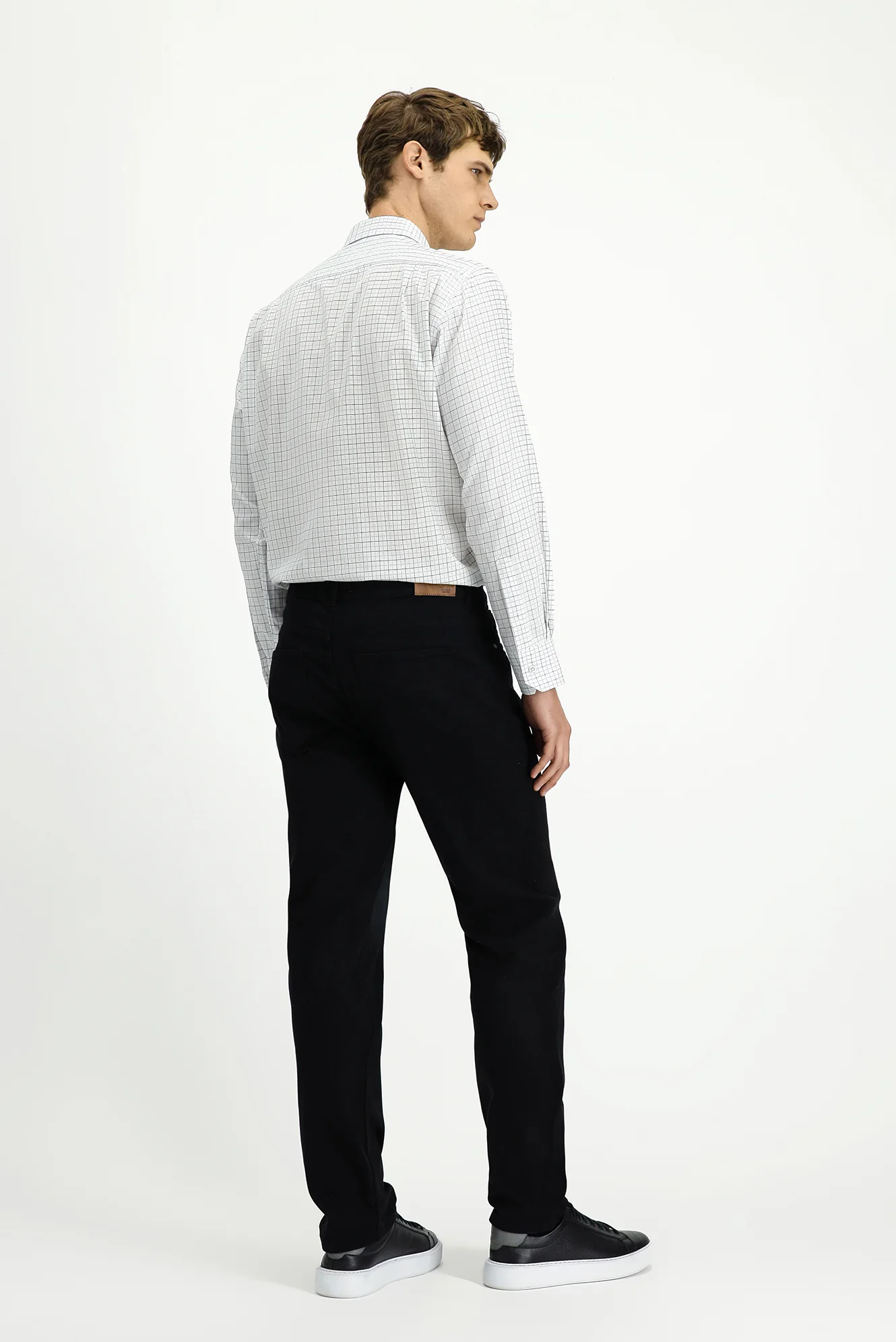 Siyah Regular Fit Standart Kesim Likralı Kanvas / Chino Pantolon - Image 4