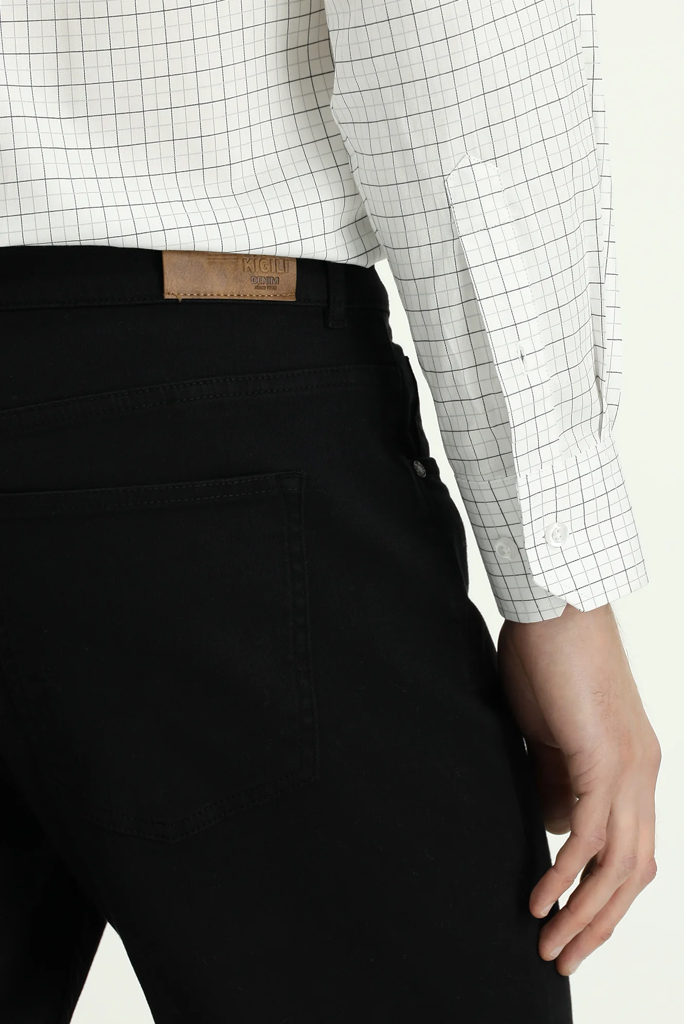Siyah Regular Fit Standart Kesim Likralı Kanvas / Chino Pantolon - Image 6