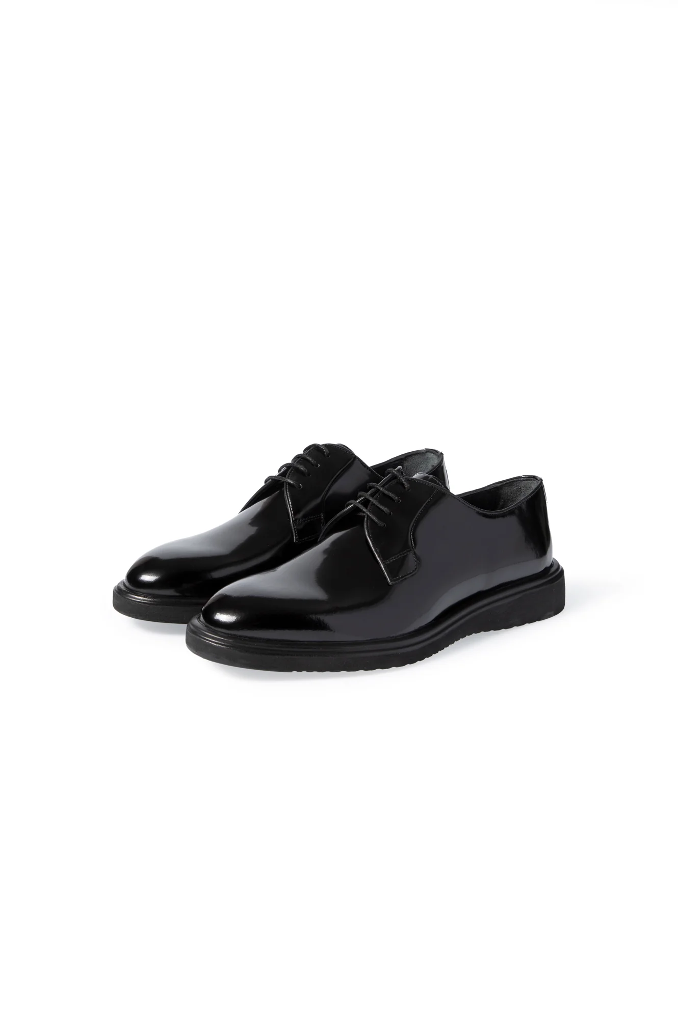 Siyah Rugan Deri Smart Casual Ayakkabı