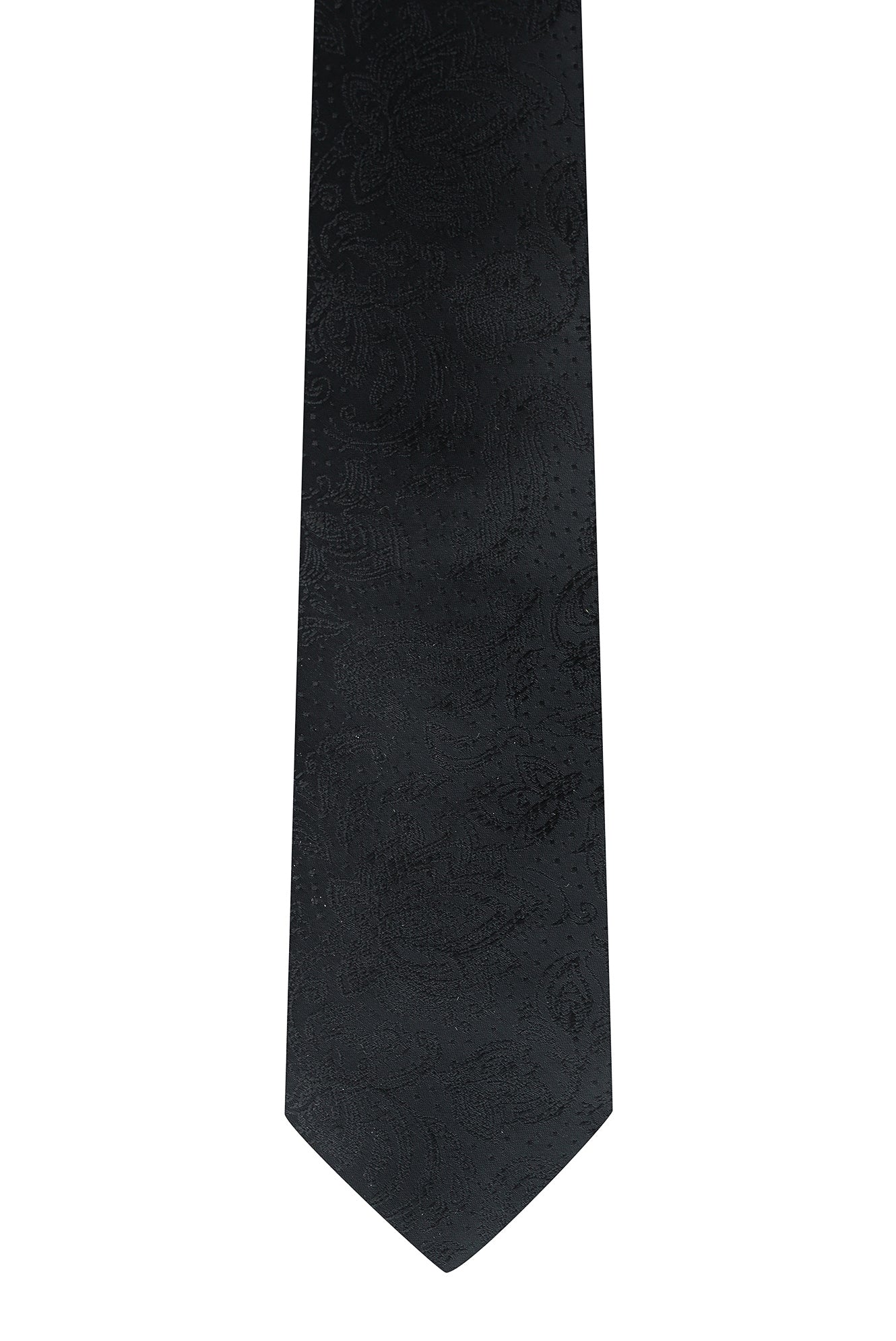 Siyah Şal Desenli Kravat - Image 2