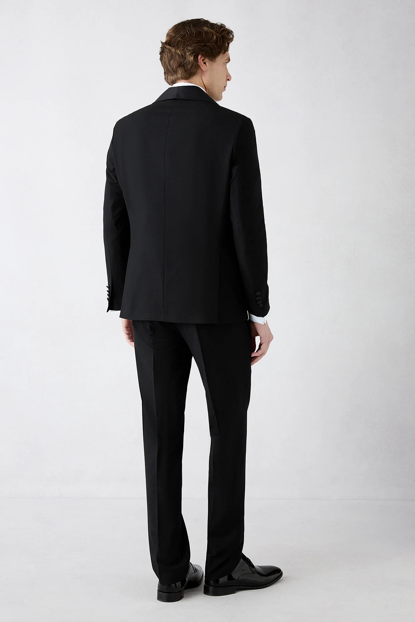 Siyah 7 Drop Slim Fit Dar Kesim Yelekli Smokin & Damatlık - Image 4