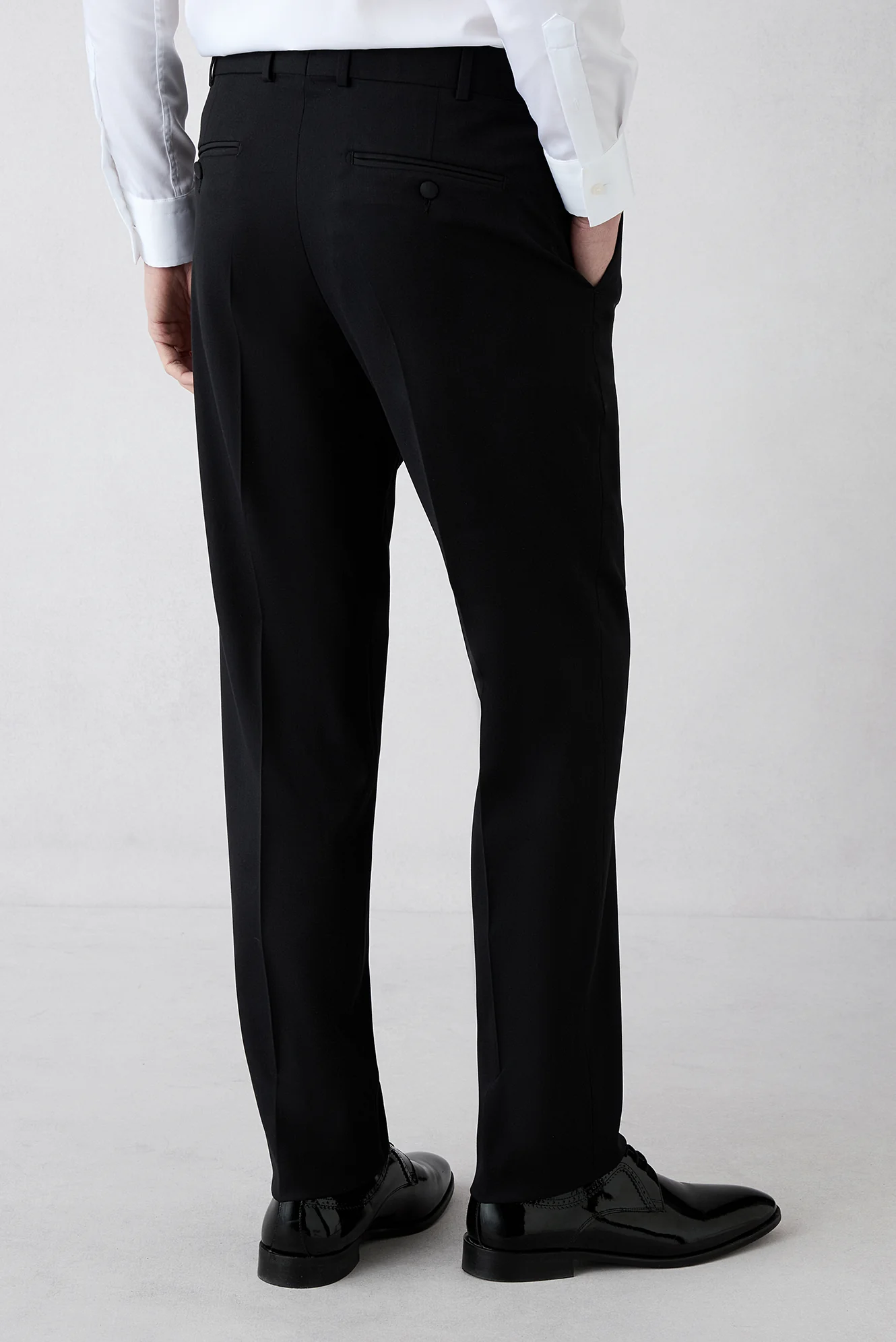 Siyah 7 Drop Slim Fit Dar Kesim Sivri Yaka Smokin & Damatlık - Image 6