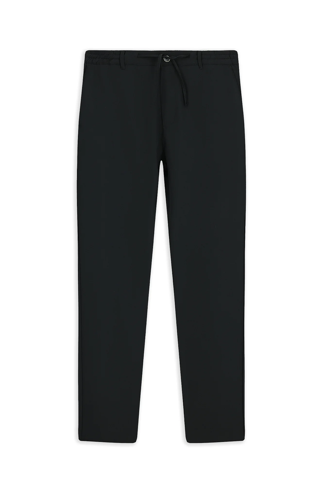 Siyah Techno-Line 7 Drop Slim Fit Dar Kesim Beli Lastikli İpli Likralı Çantalı Jogger Pantolon