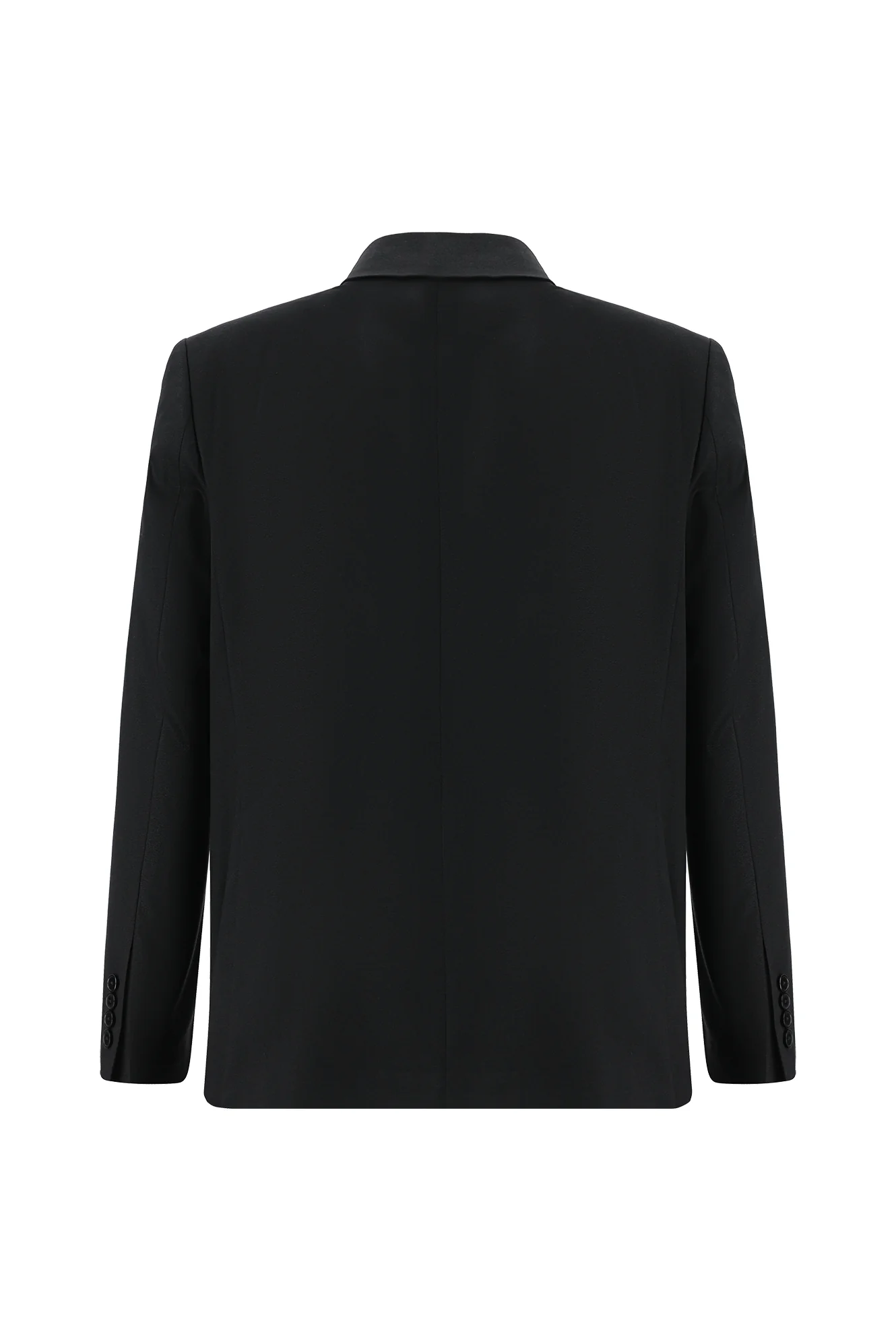 Siyah 7 Drop Slim Fit Dar Kesim Beli Lastikli İpli Takım Elbise - Image 3