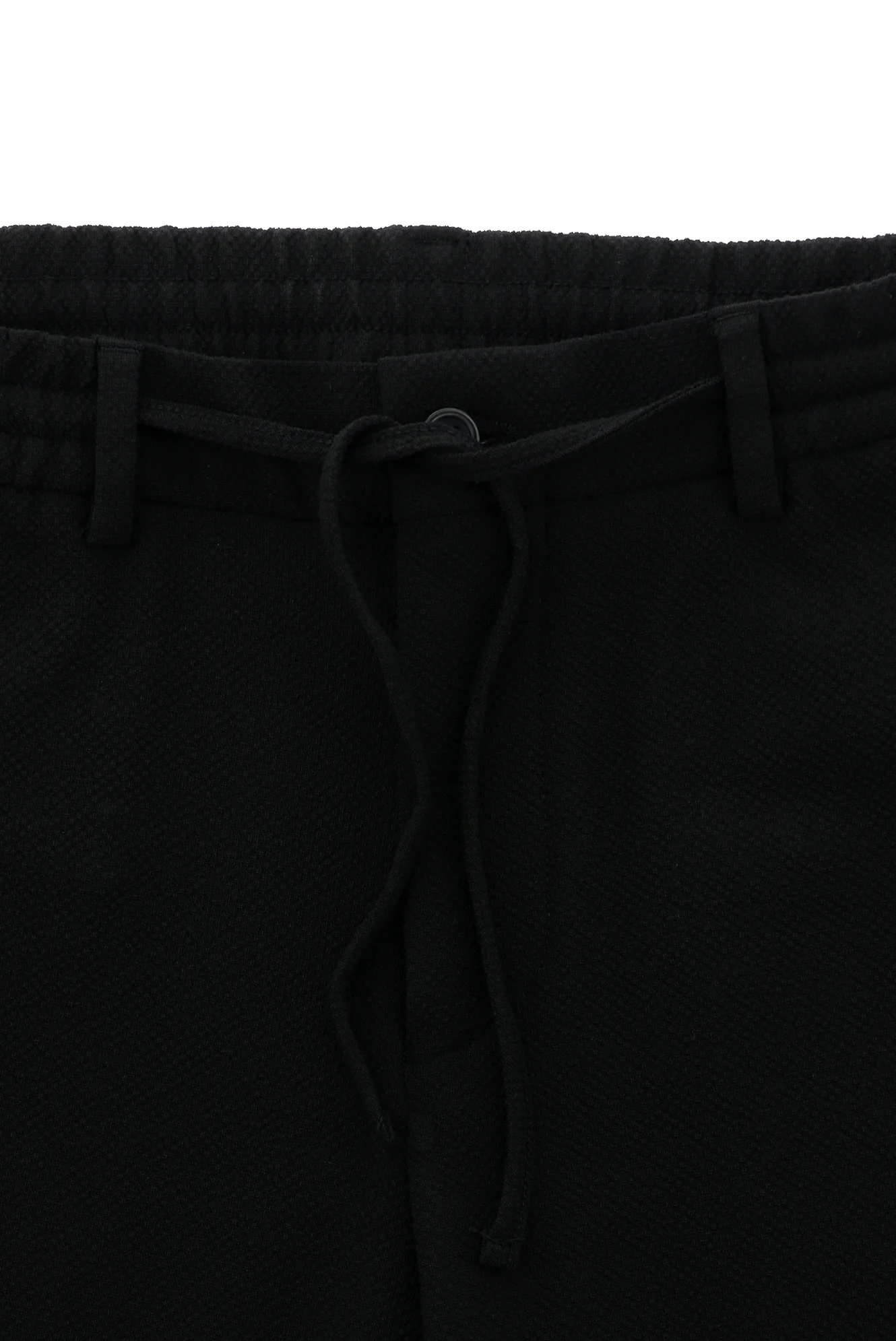 Siyah 7 Drop Slim Fit Dar Kesim Çizgili Beli Lastikli İpli Takım Elbise - Image 5
