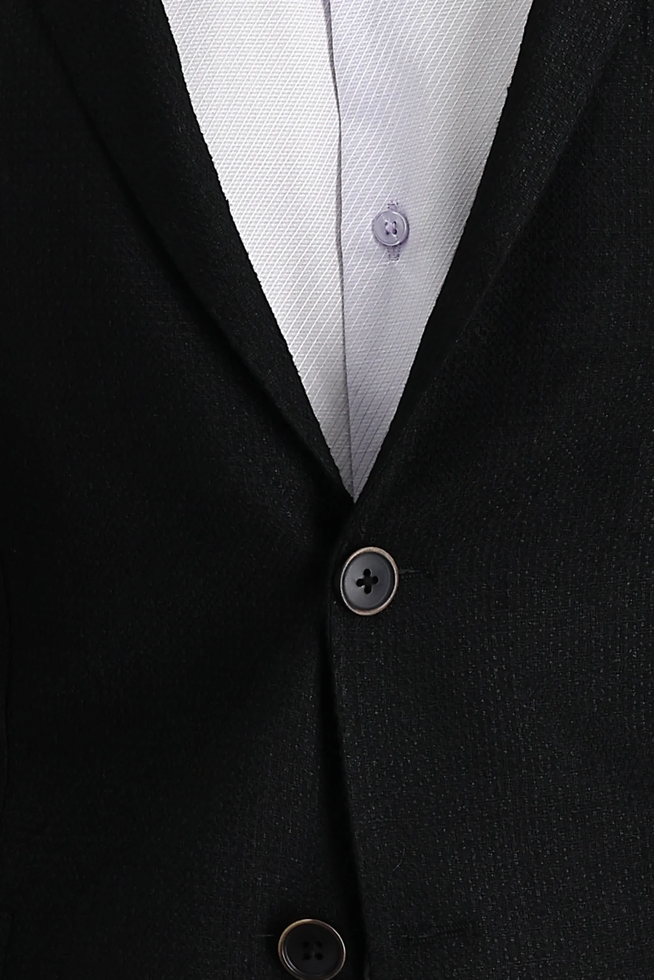 Siyah 7 Drop Slim Fit Dar Kesim Desenli Ceket - Image 5