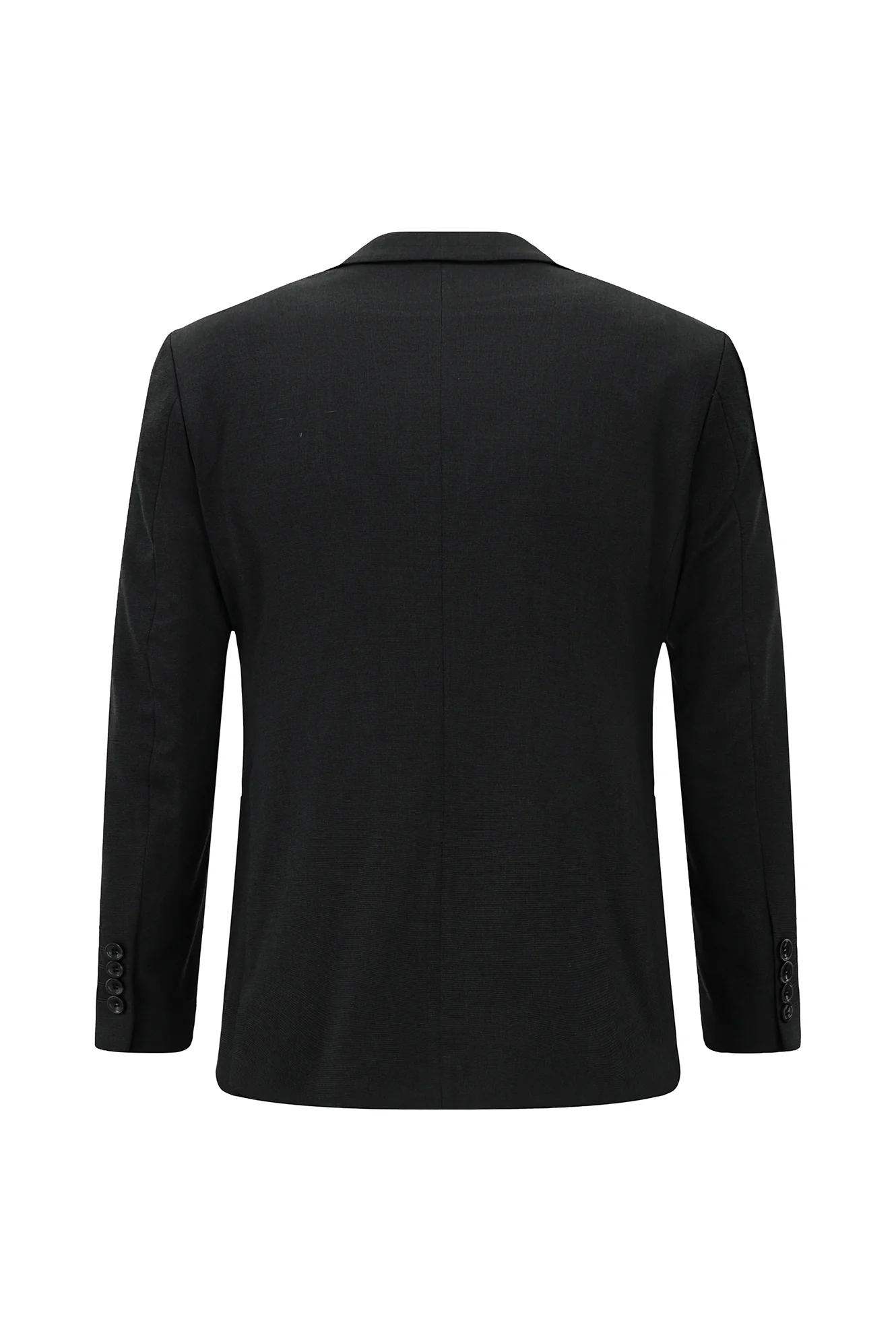 Siyah 7 Drop Slim Fit Dar Kesim Desenli Takım Elbise - Image 3