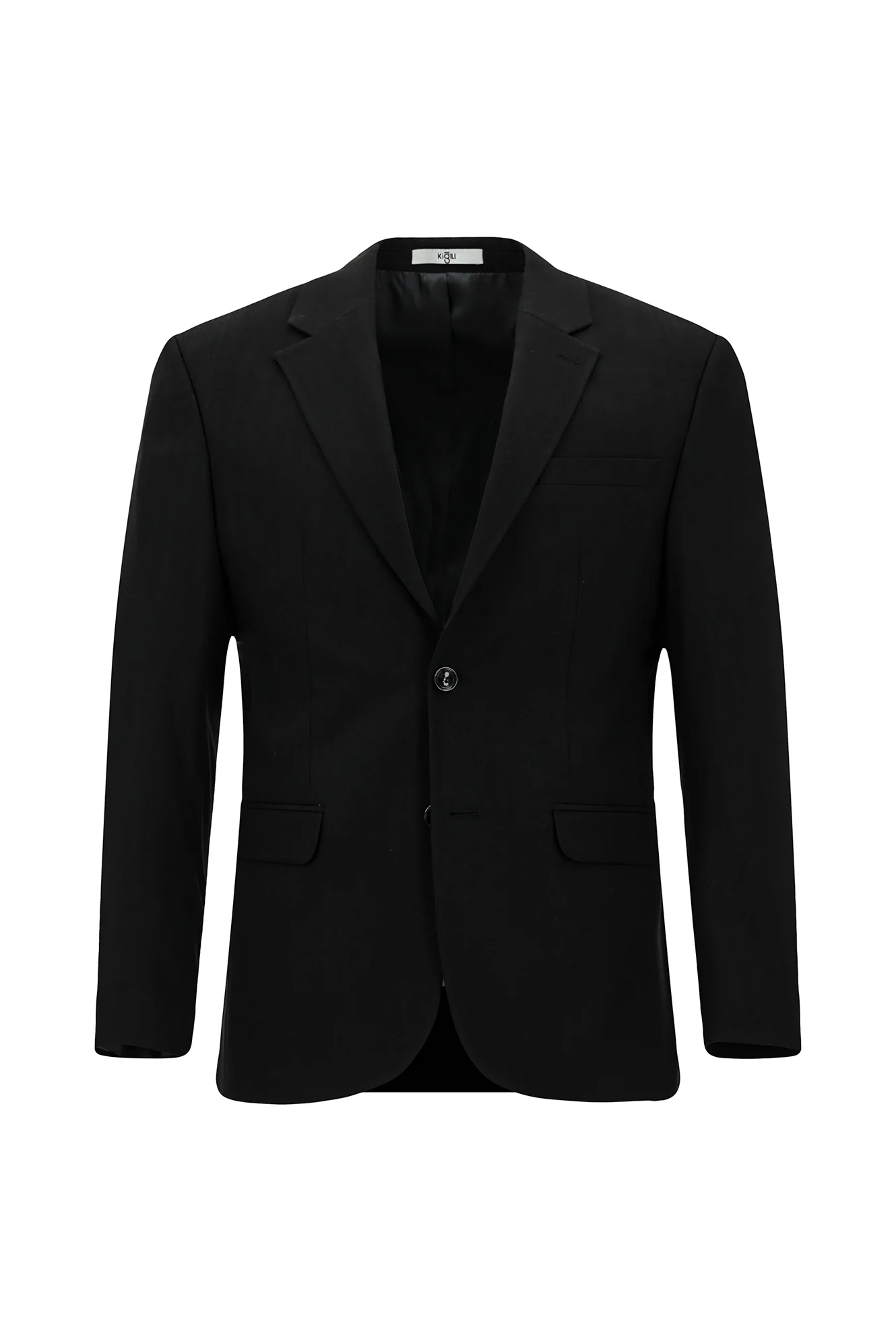 Siyah 7 Drop Slim Fit Dar Kesim Desenli Takım Elbise - Image 2