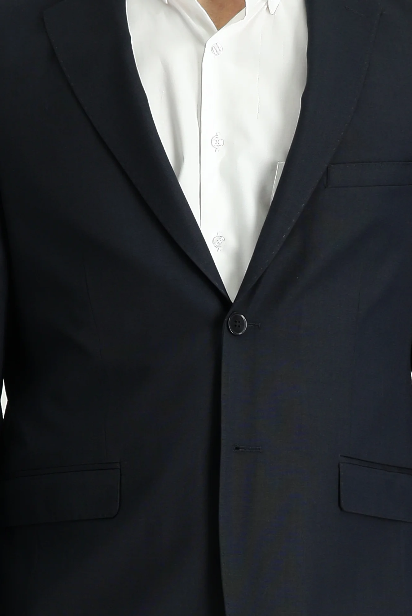 Siyah 7 Drop Slim Fit Dar Kesim Desenli Takım Elbise - Image 5