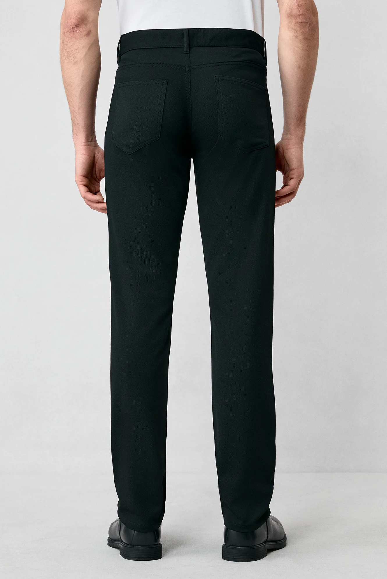 Siyah Slim Fit Dar Kesim Kanvas / Chino Pantolon - Image 7