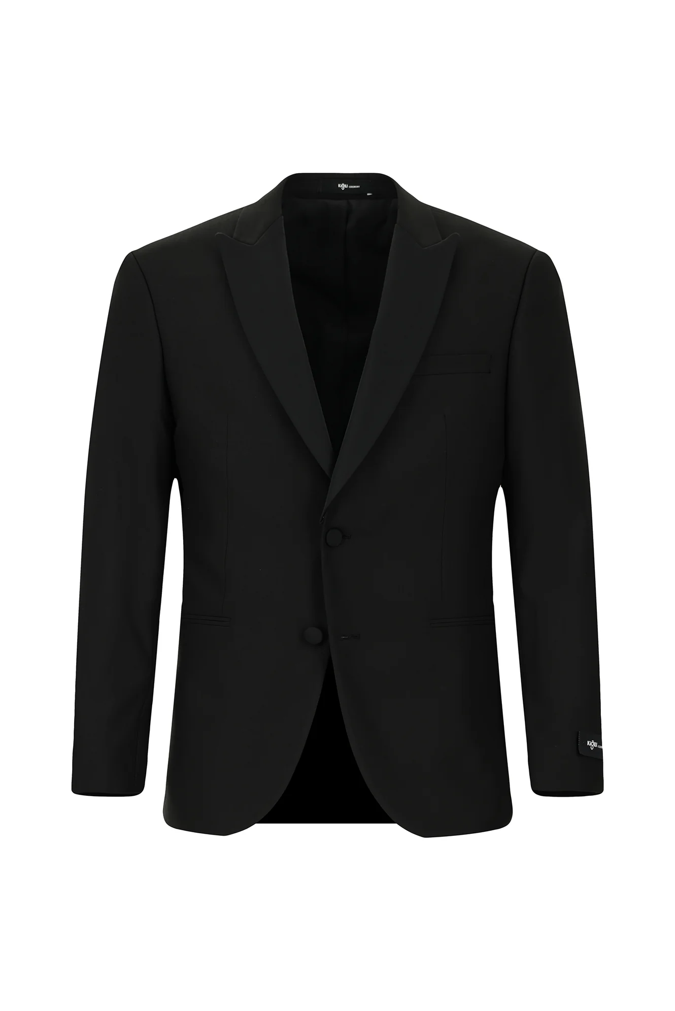 Siyah 7 Drop Slim Fit Dar Kesim Kırlangıç Yaka Smokin & Damatlık - Image 5