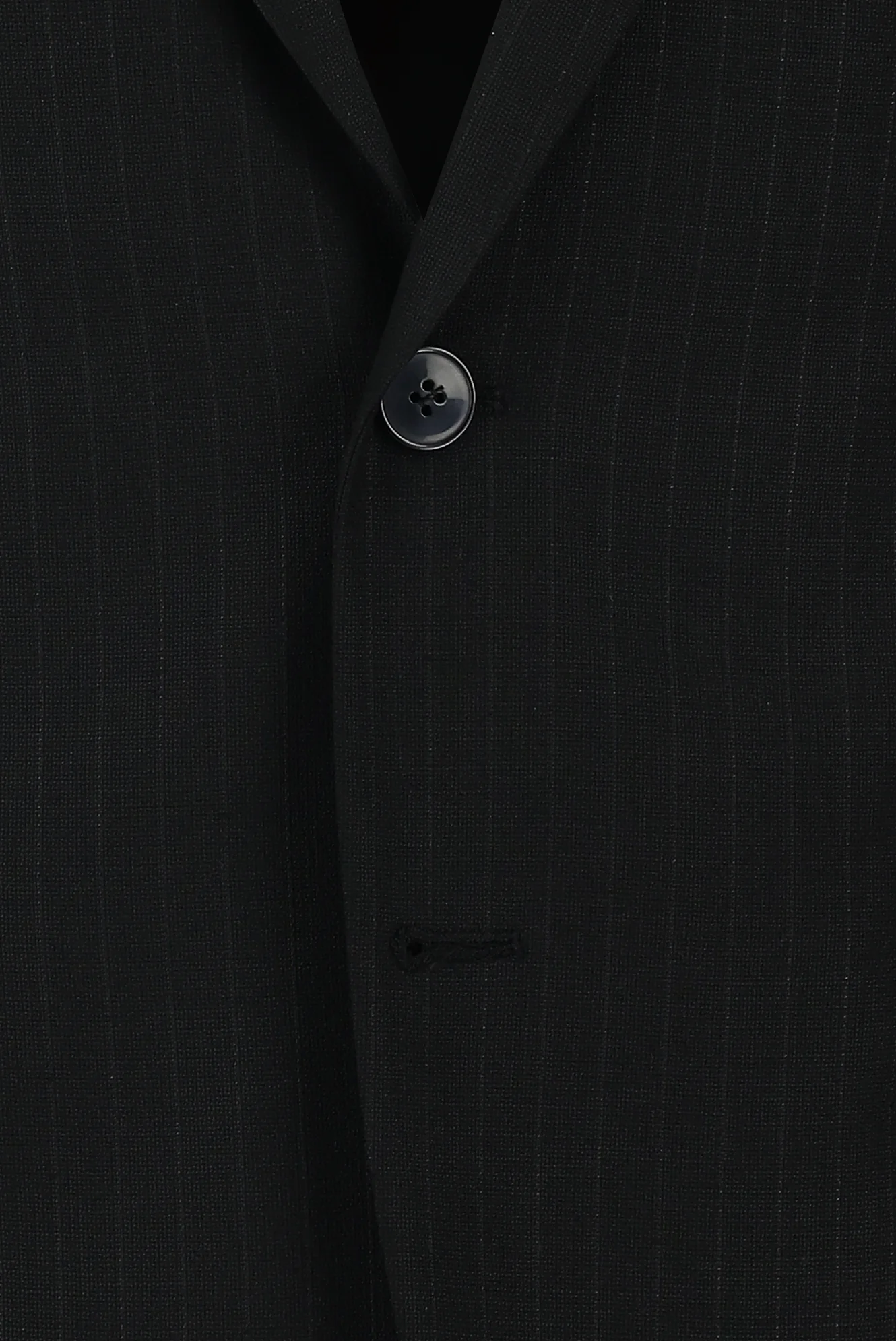 Siyah 7 Drop Slim Fit Dar Kesim Çizgili Takım Elbise - Image 4