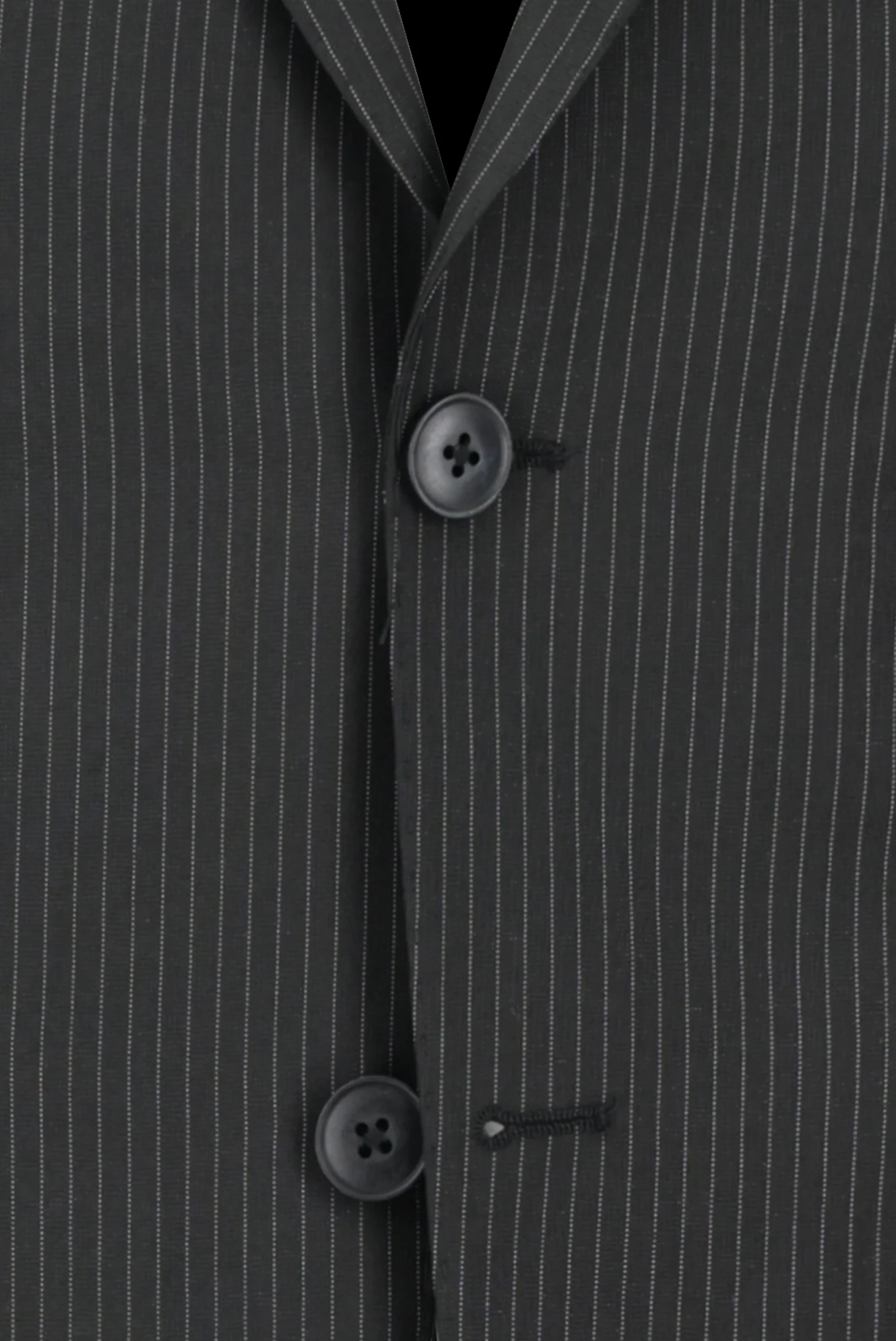 Siyah 7 Drop Slim Fit Dar Kesim Çizgili Takım Elbise - Image 4