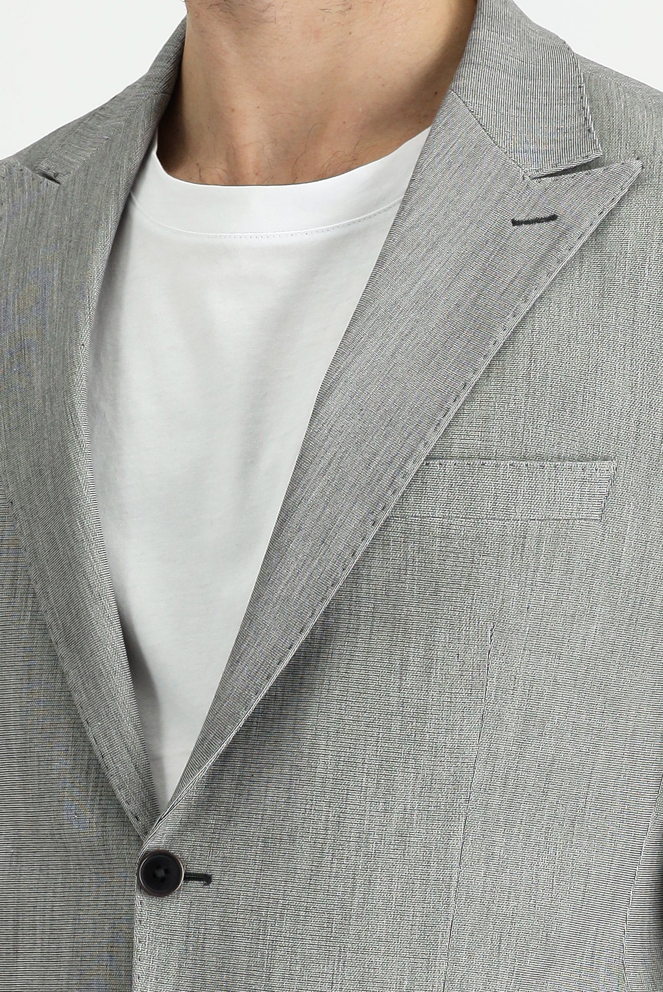 Siyah 7 Drop Slim Fit Dar Kesim Klasik Desenli Ceket - Image 4