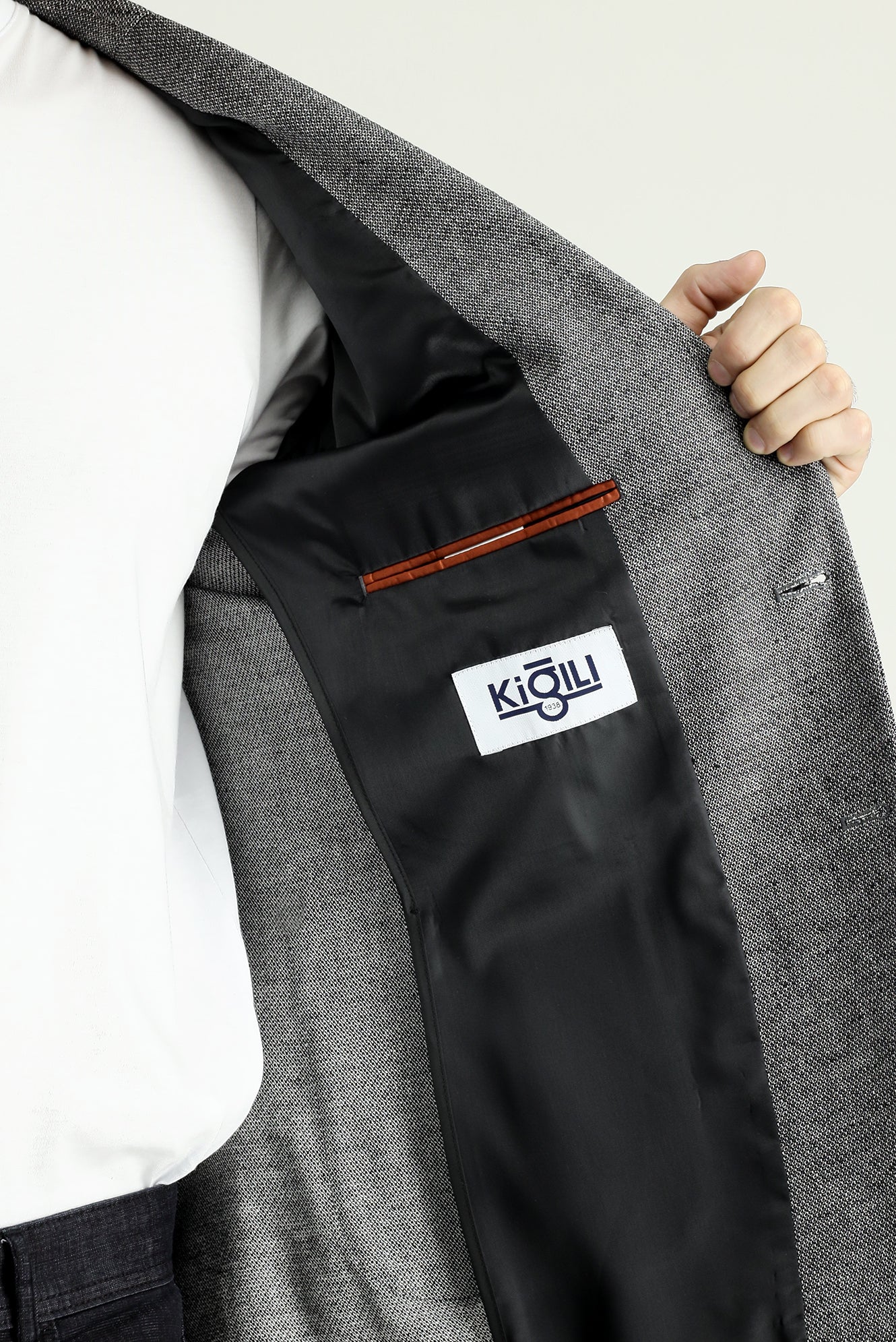 Siyah 7 Drop Slim Fit Dar Kesim Klasik Desenli Ceket - Image 5