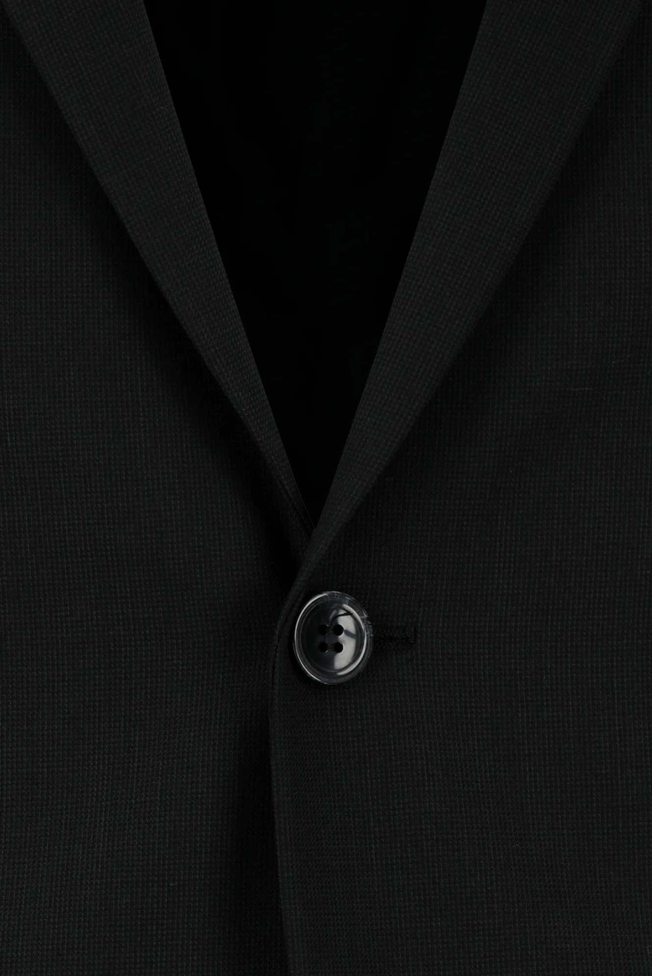 Siyah 7 Drop Slim Fit Dar Kesim Desenli Takım Elbise - Image 4