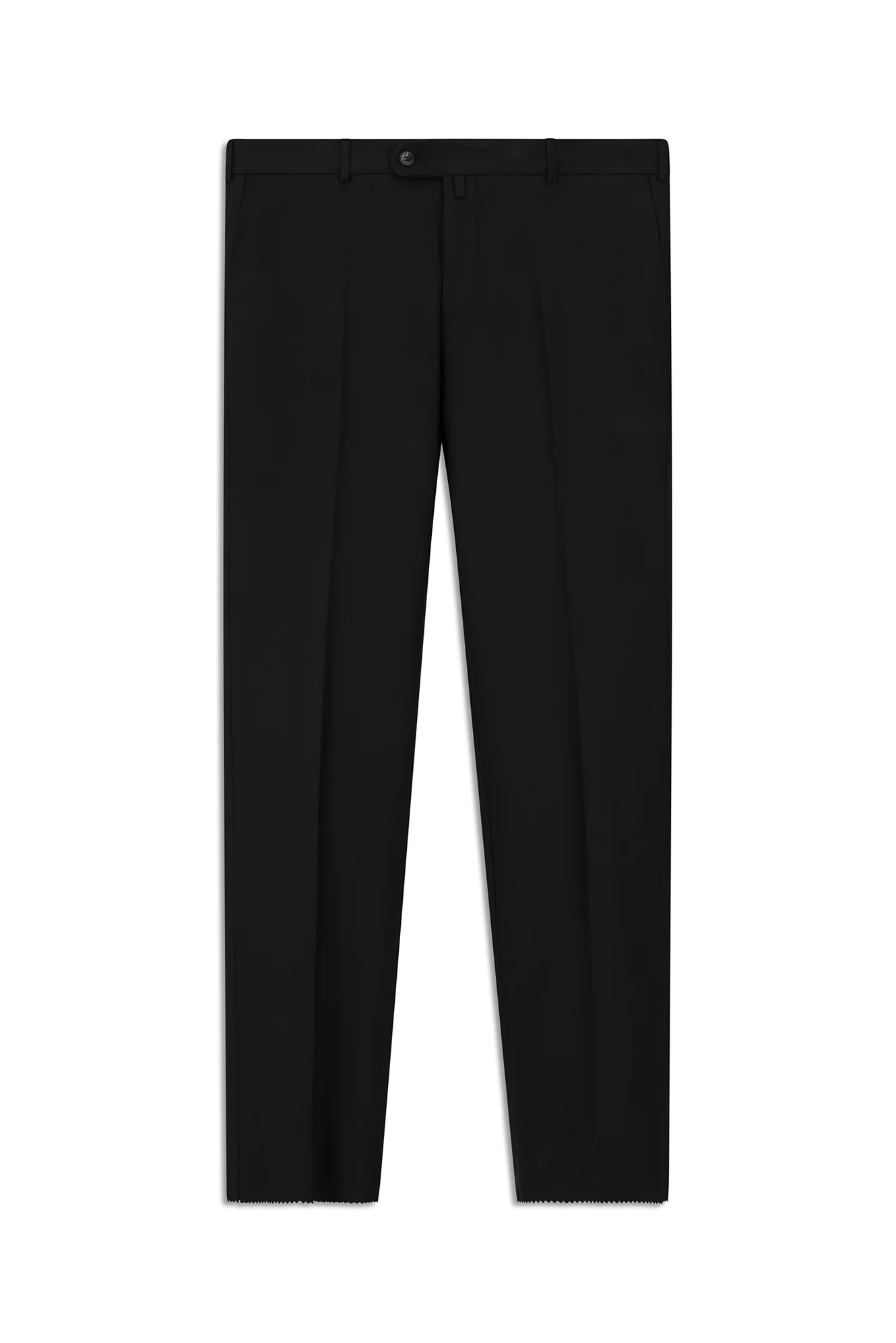 Siyah 7 Drop Slim Fit Dar Kesim Klasik Kumaş Pantolon - Image 6