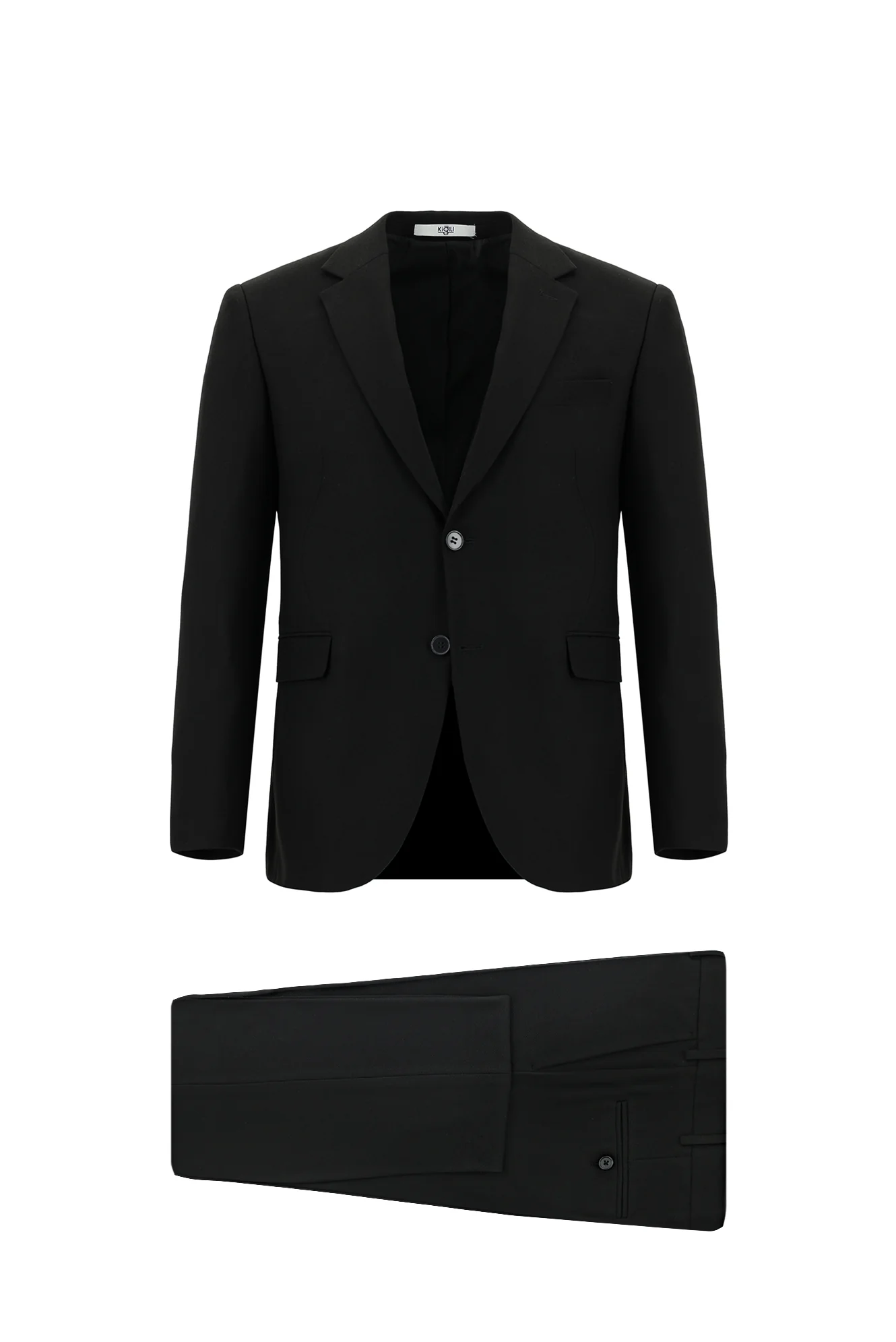 Siyah 7 Drop Slim Fit Dar Kesim Takım Elbise