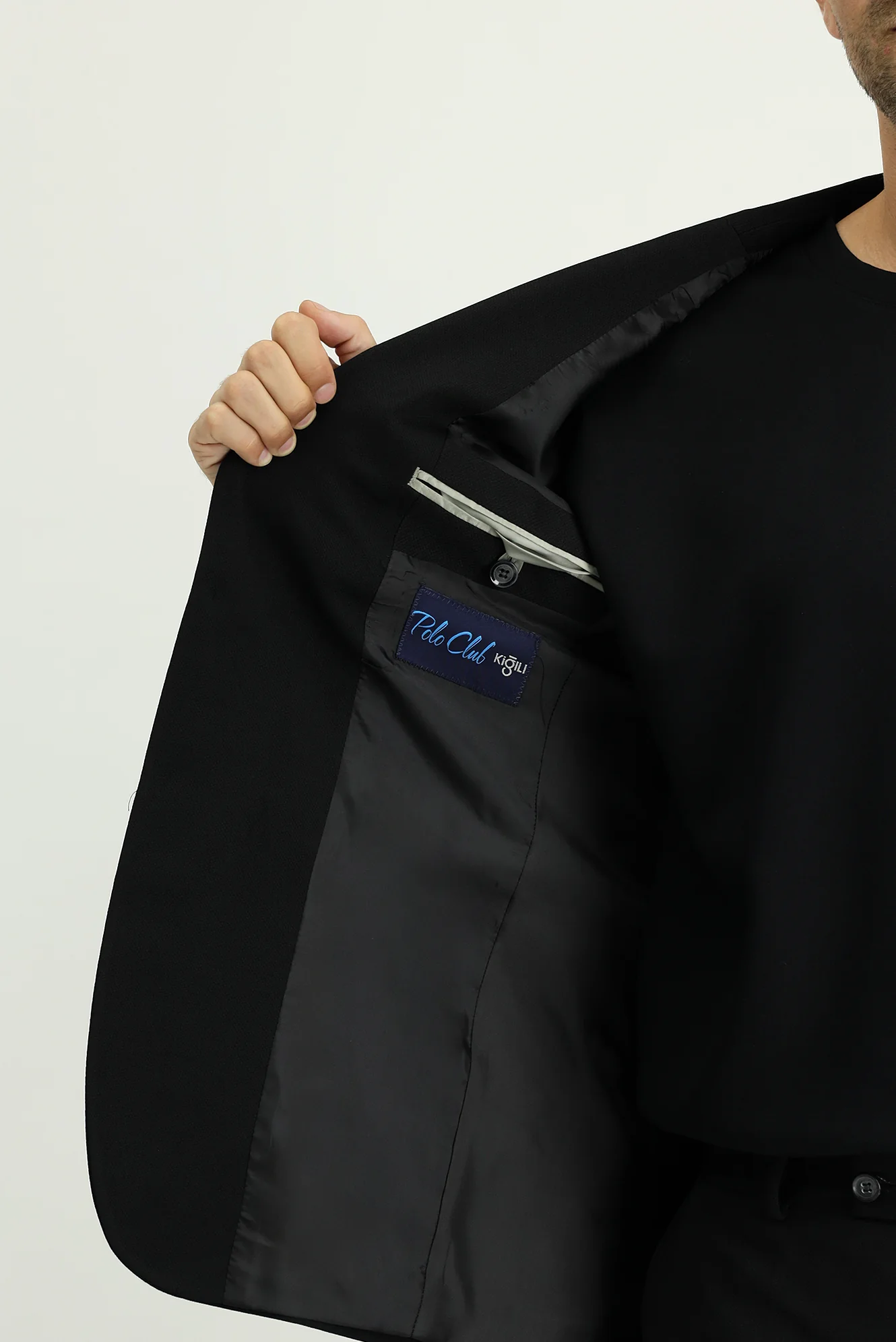 Siyah 7 Drop Slim Fit Dar Kesim Mevsimlik Takım Elbise - Image 6