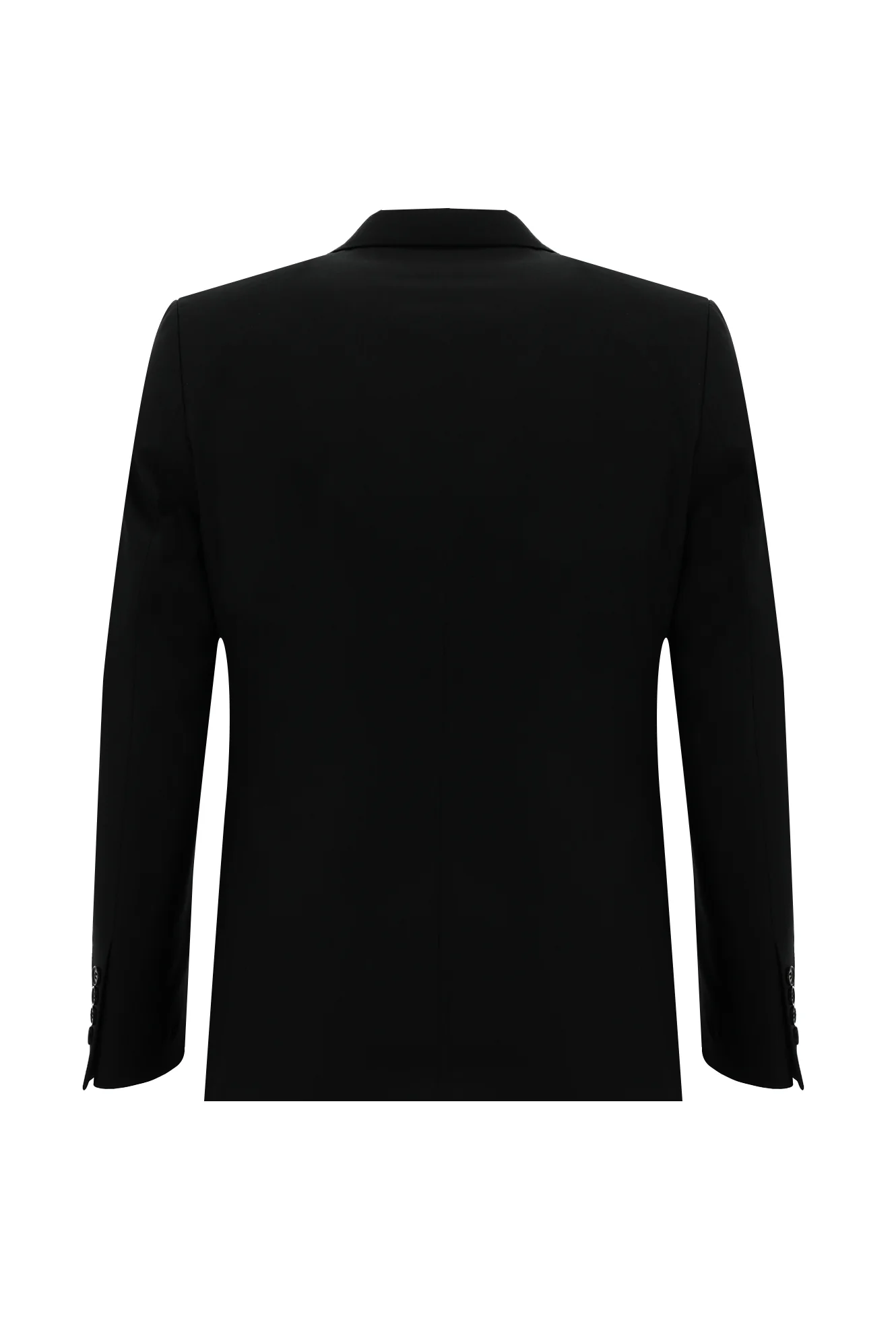 Siyah 7 Drop Slim Fit Dar Kesim Yelekli Takım Elbise - Image 3