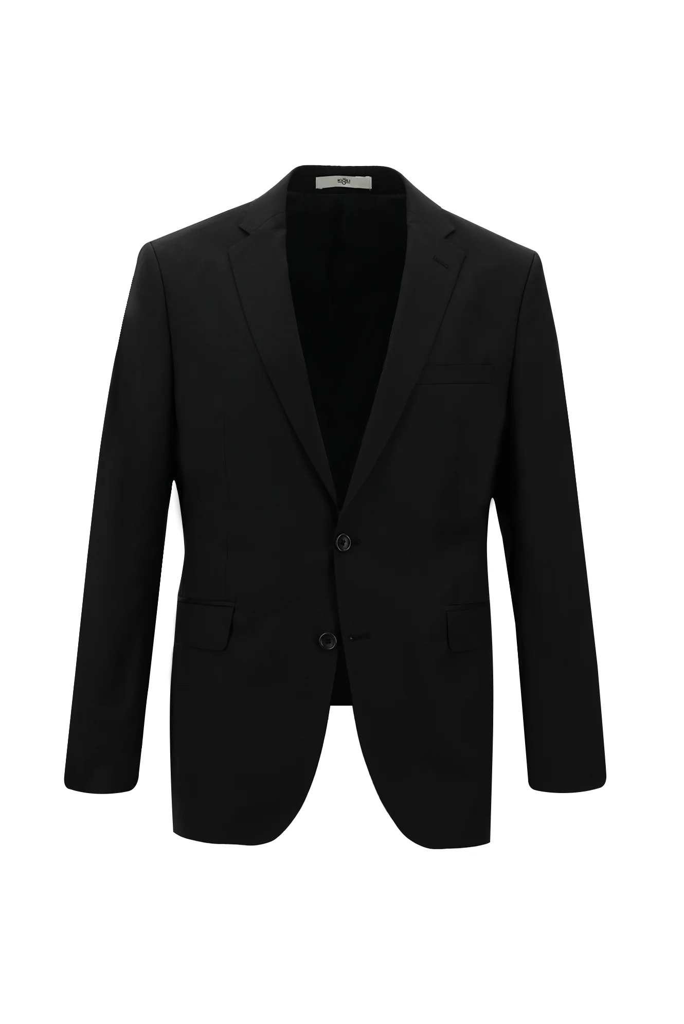 Siyah 7 Drop Slim Fit Dar Kesim Yün Takım Elbise - Image 2