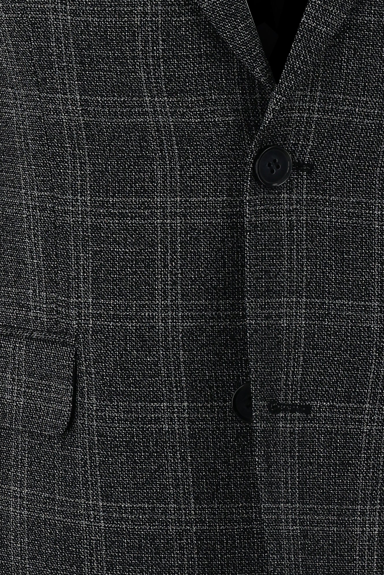 Siyah 7 Drop Slim Fit Dar Kesim Kombinli Ekose Takım Elbise - Image 4