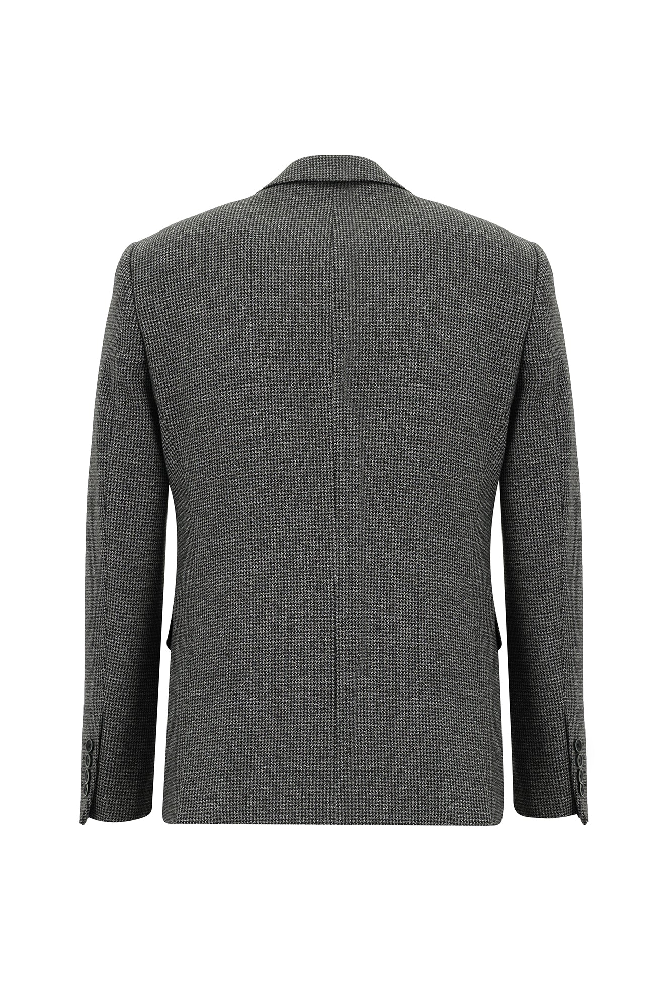 Siyah 7 Drop Slim Fit Dar Kesim Kombinli Yelekli Takım Elbise - Image 3