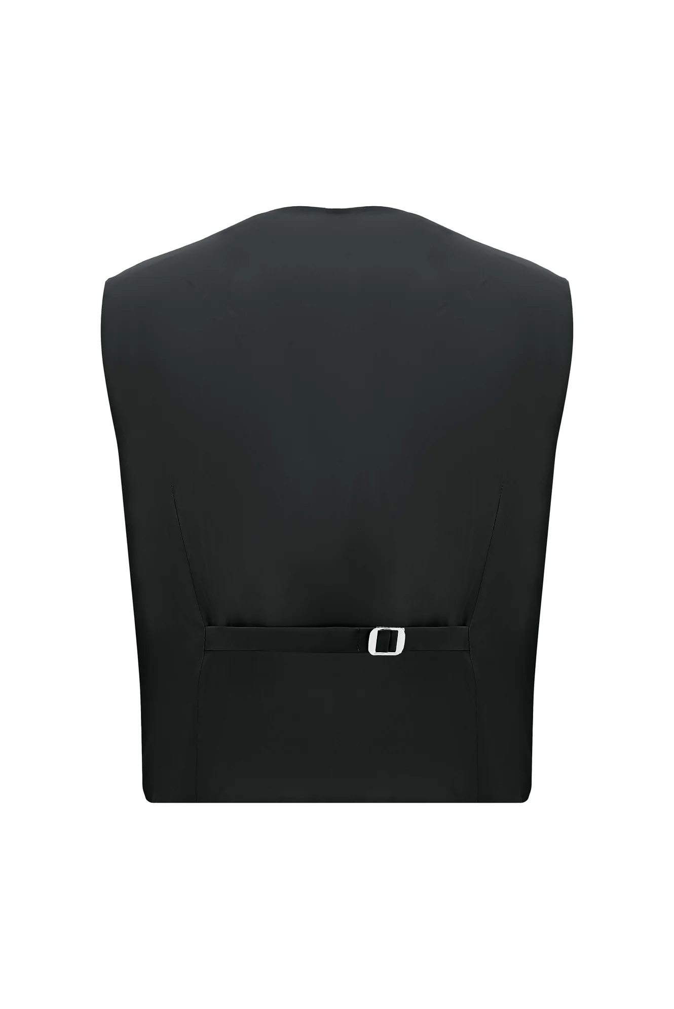 Siyah 7 Drop Slim Fit Dar Kesim Kombinli Yelekli Takım Elbise - Image 5