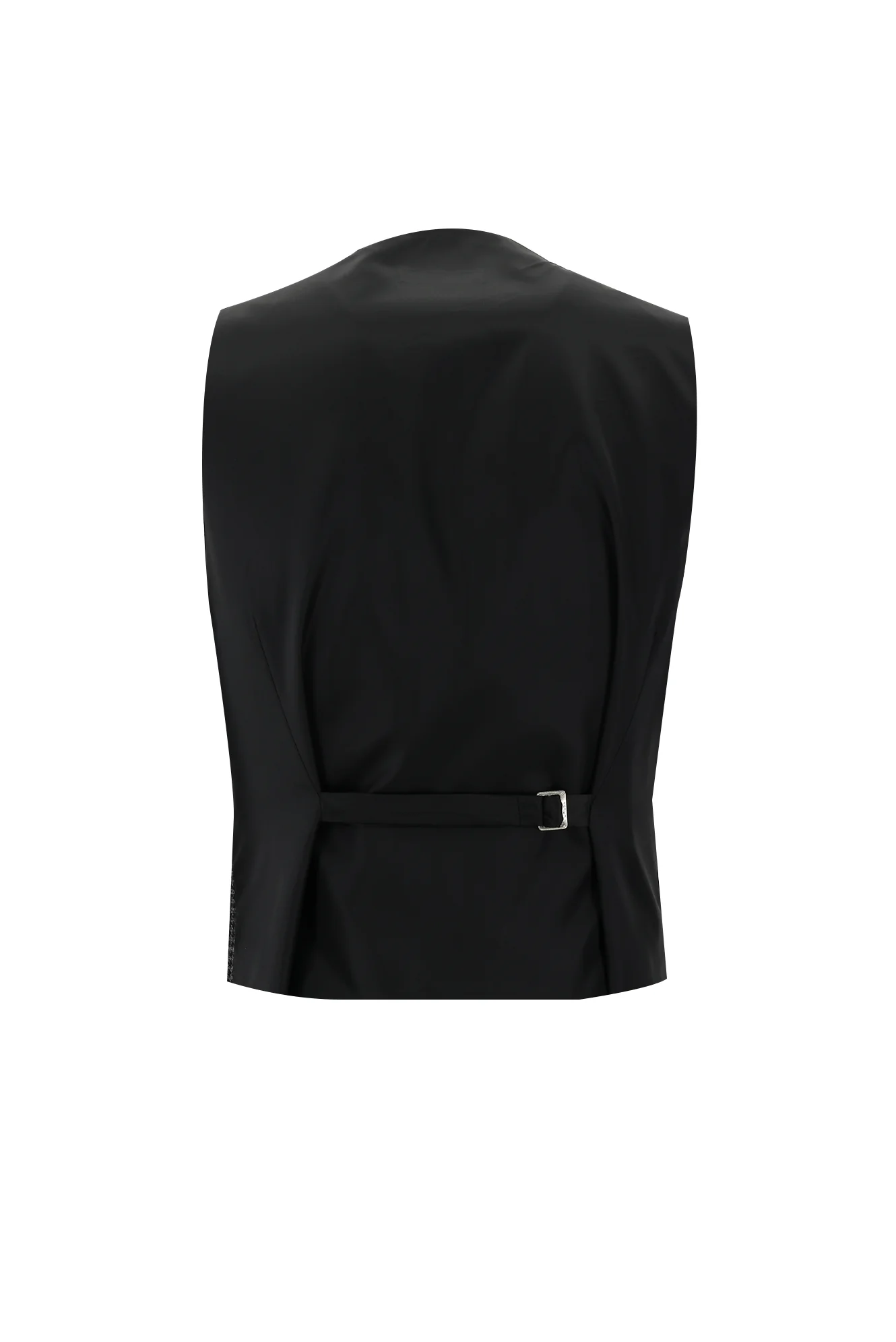 Siyah 7 Drop Slim Fit Dar Kesim Kombinli Yelekli Takım Elbise - Image 5