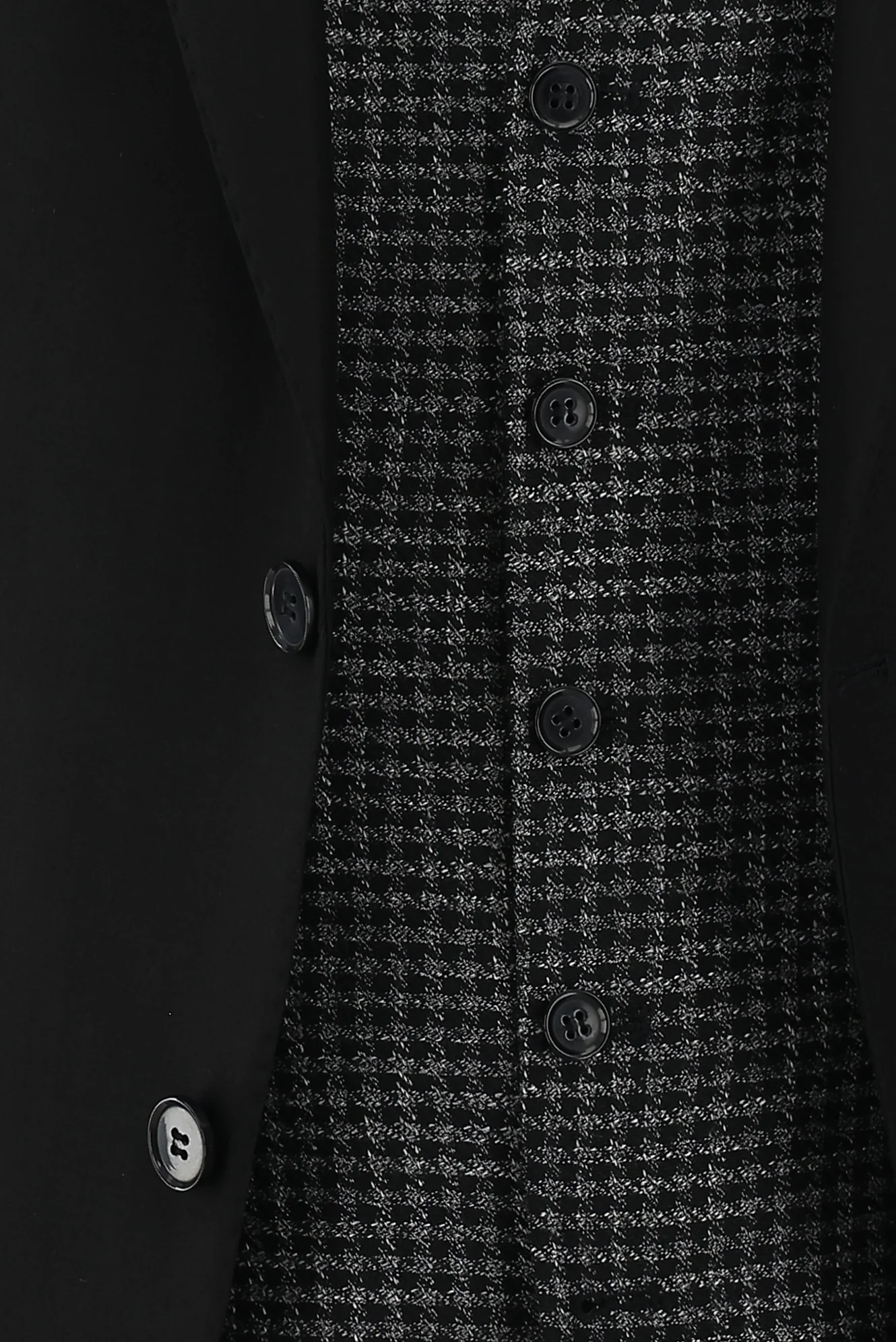 Siyah 7 Drop Slim Fit Dar Kesim Kombinli Yelekli Takım Elbise - Image 6