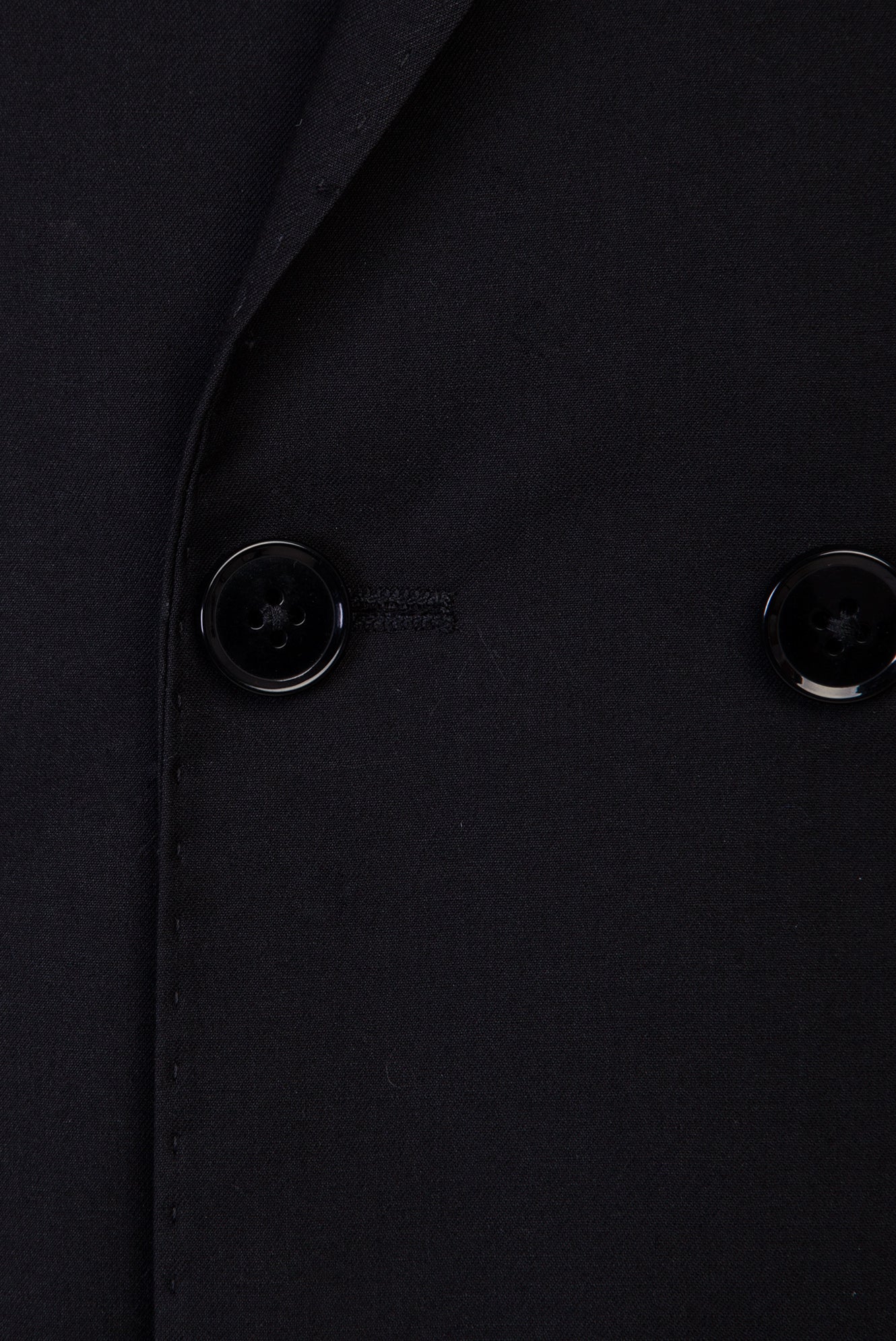 Siyah 7 Drop Slim Fit Dar Kesim Kruvaze Takım Elbise - Image 4