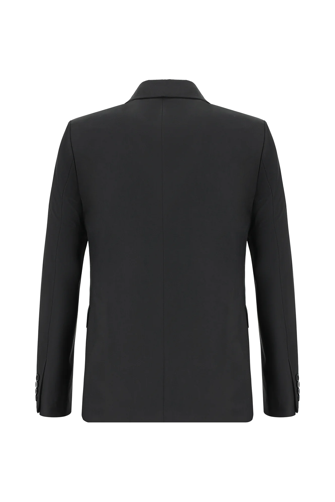 Siyah 7 Drop Slim Fit Dar Kesim Kruvaze Takım Elbise - Image 3