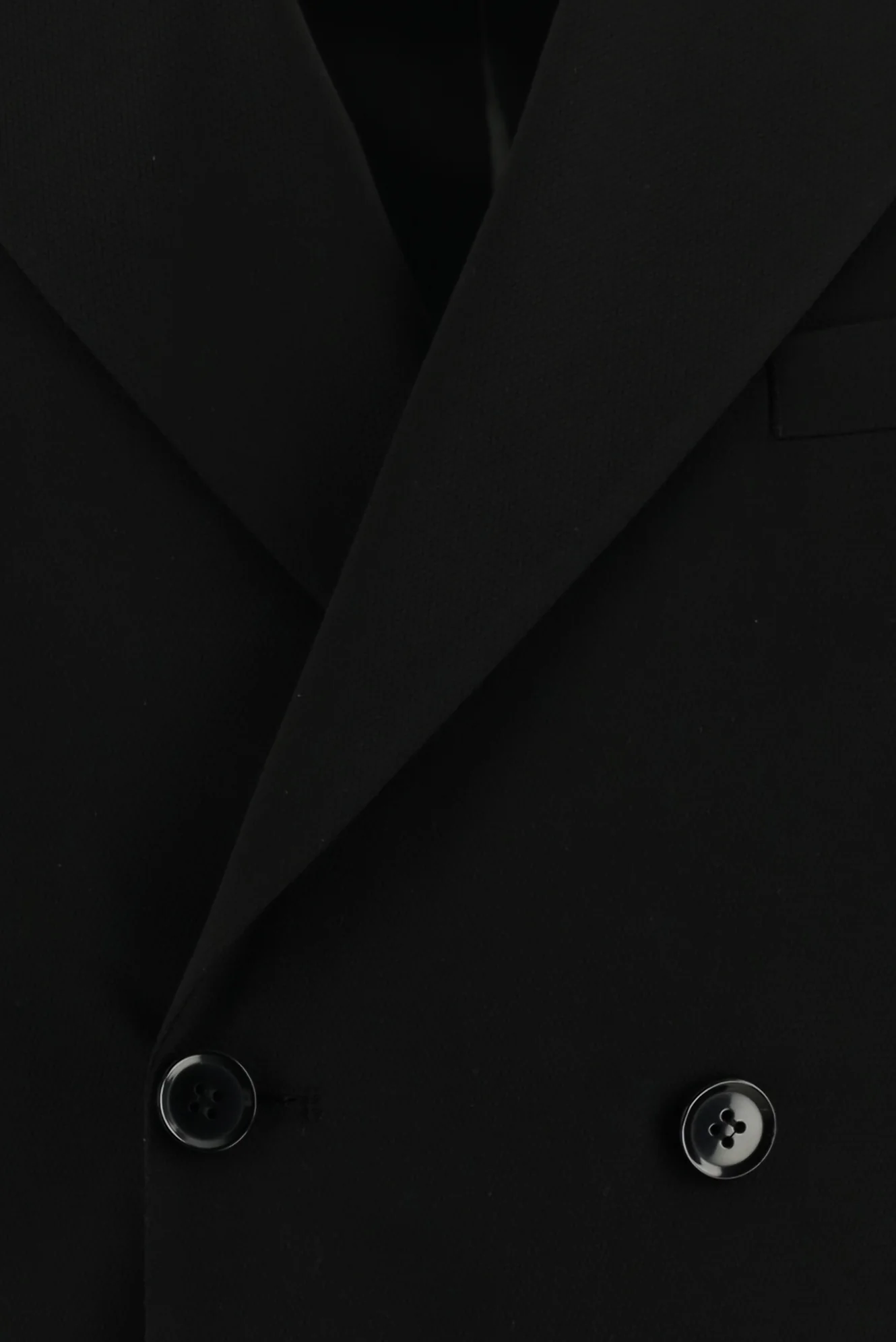 Siyah 7 Drop Slim Fit Dar Kesim Kruvaze Takım Elbise - Image 4